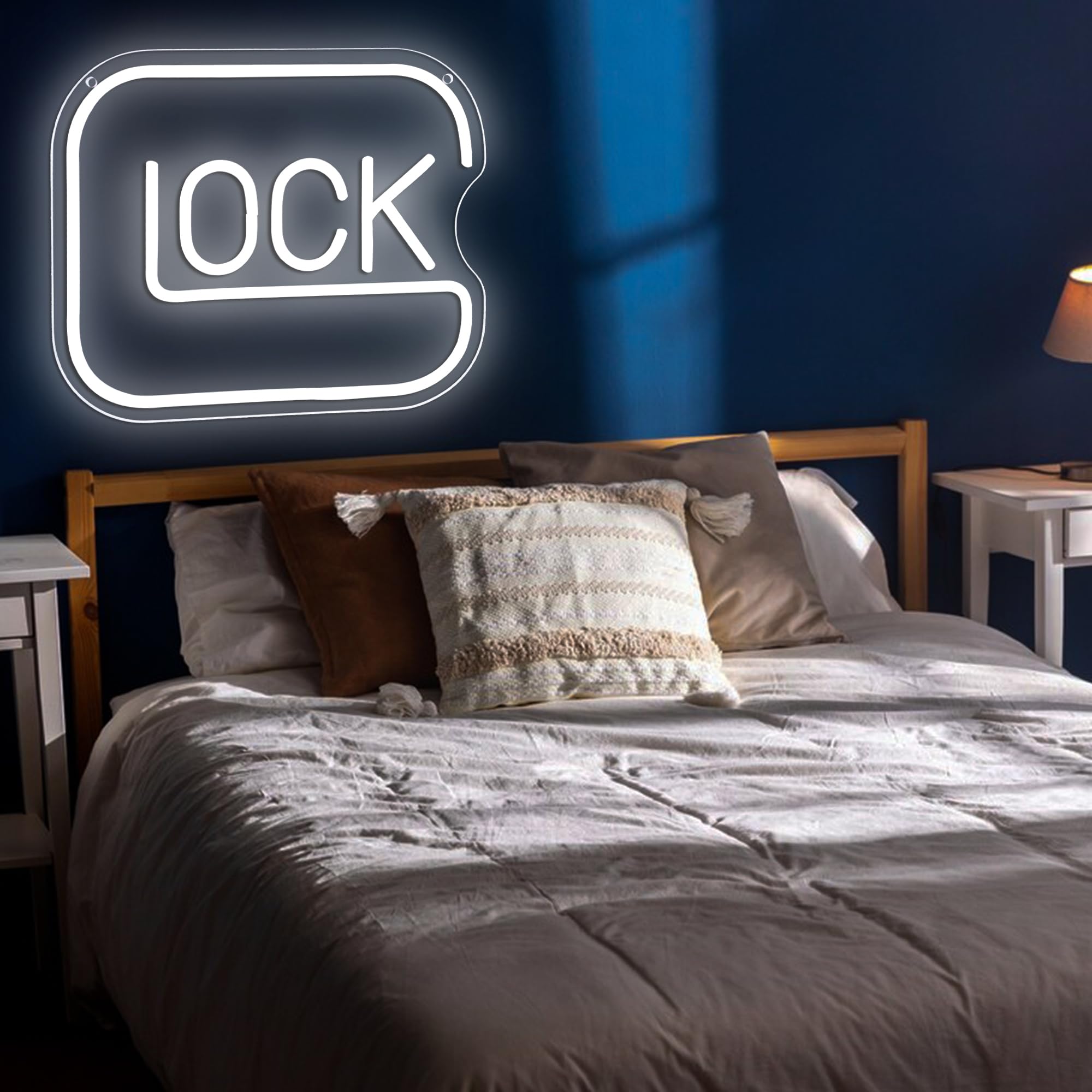 Gippro Neon Wall Sign, Dimmable Gaming Light, USB Powered, 9.8 x 11.8 inches, White, Perfect for Game Room, Bedroom, Man Cave