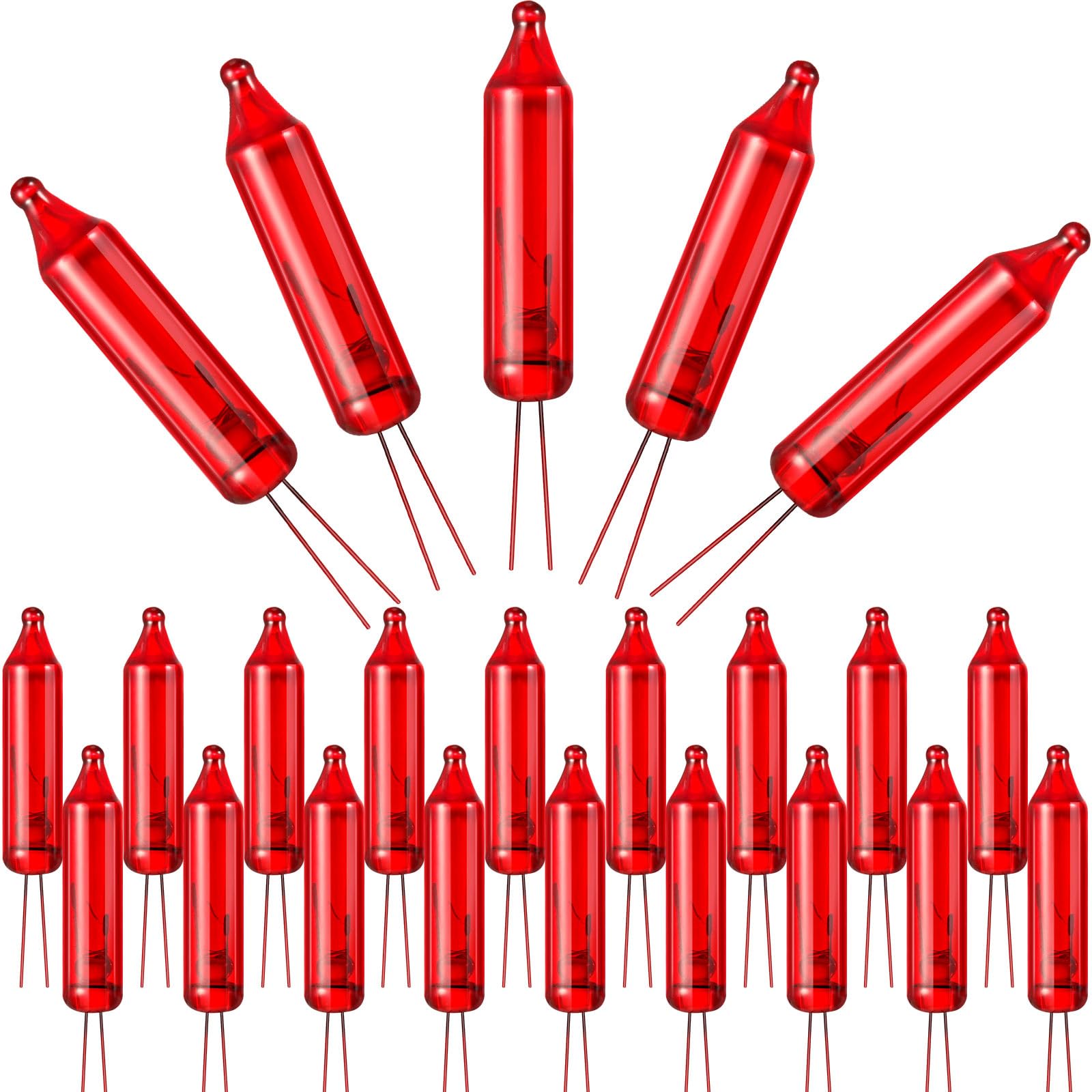 Mudder 500 Pcs Mini Christmas 2.5 Volt Replacement Light Bulbs for Christmas Trees Decorative Light Supplies Indoor Outdoor Xmas