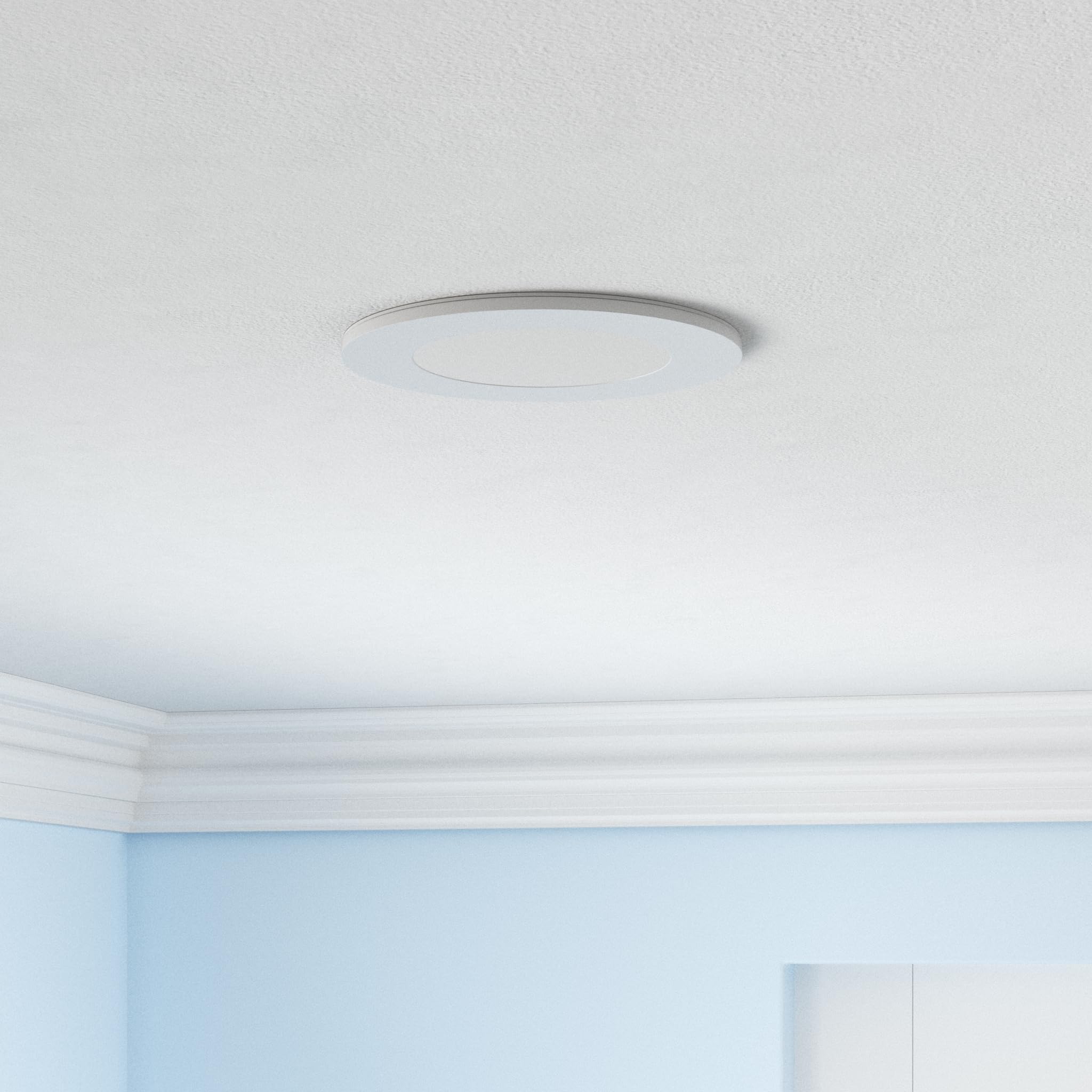 Cycevsun 4 Inch Led Recessed Lights With Night Light - Canless Ultra Thin Wafer Downlight Pot Outdoor Exterior Soffit Lighting,