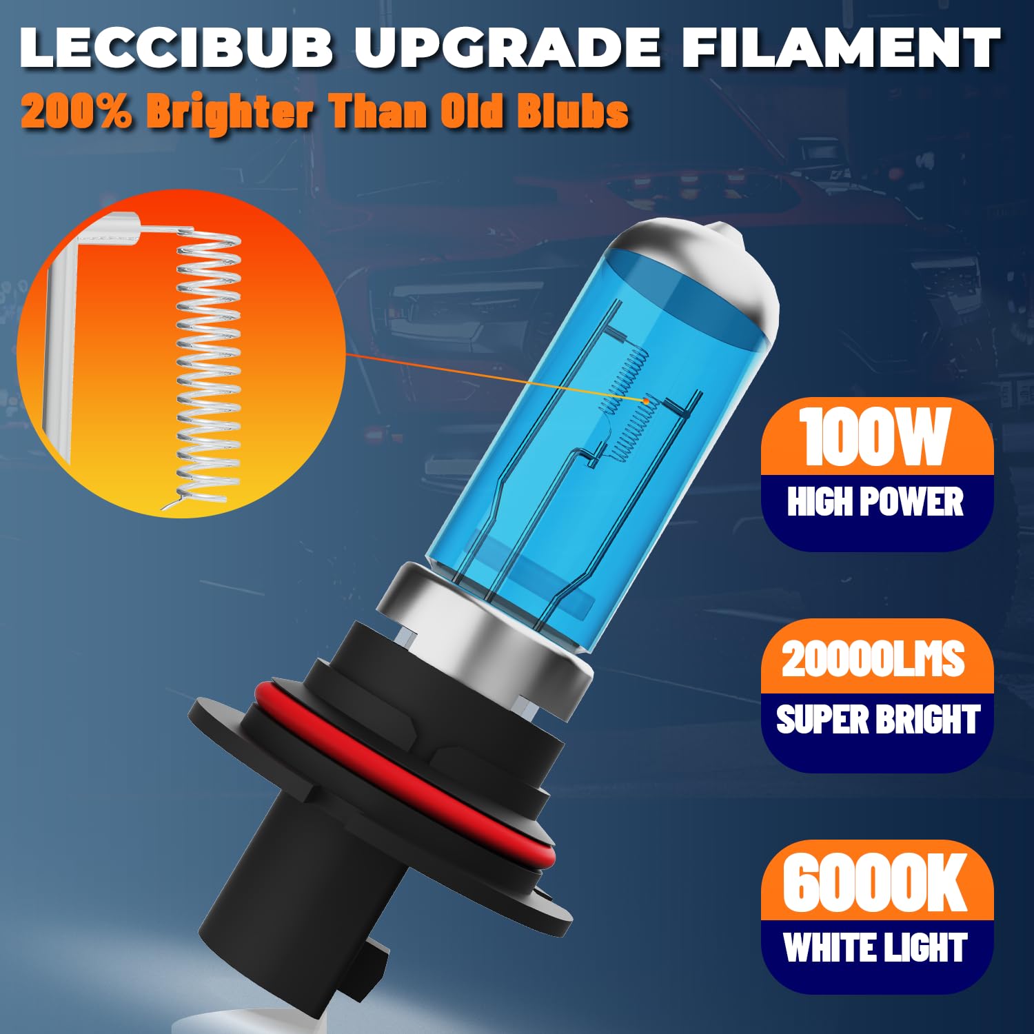 Leccibub Light Bulbs Compatible With Nissan Frontier 2005-2019, 9007 High Low Beam + H11 Fog Lights Halogen Light Bulb Combo, Su
