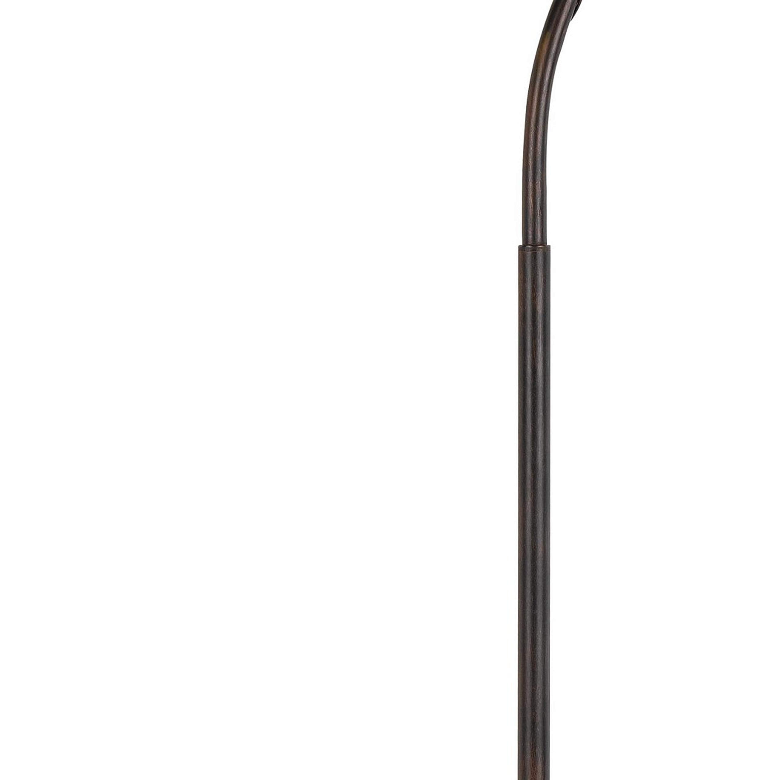 Benzara Downbridge Metal Tiffany Floor Lamp, Multicolor Leaf Accents, Model BM224936