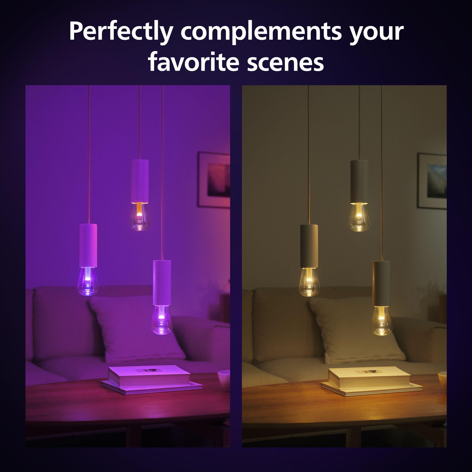 Philips Hue Smart LED Bulb ST23 - Handblown Glass, Multicolor, Alexa/Google Assistant Compatible, Model 577528