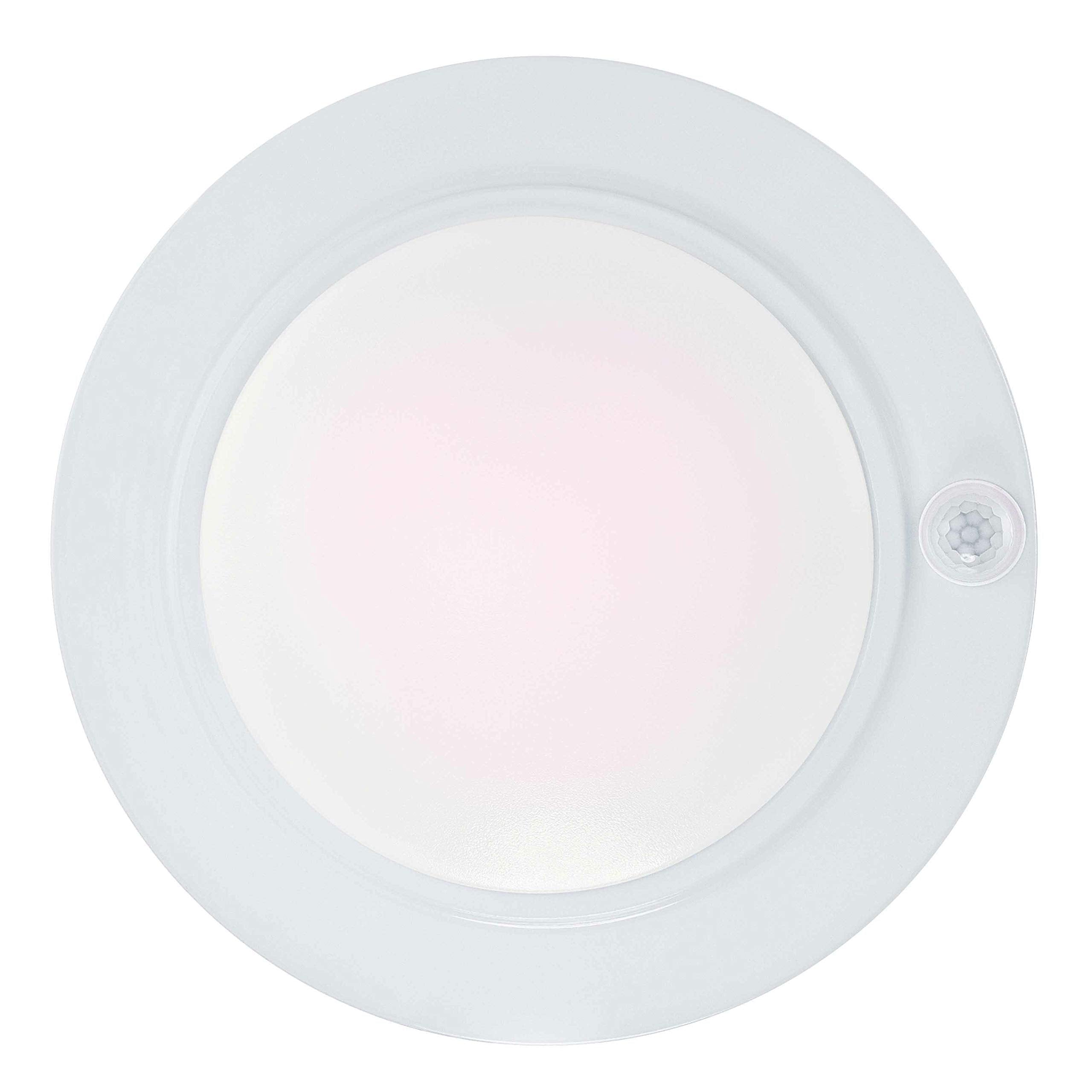 Gruenlich Led Motion Sensor Flush Mount Ceiling Lighting Fixture, 8.7 Inch 11.5W 890 Lumen, Metal Housing, Etl Rated, 2-Pack, Wh