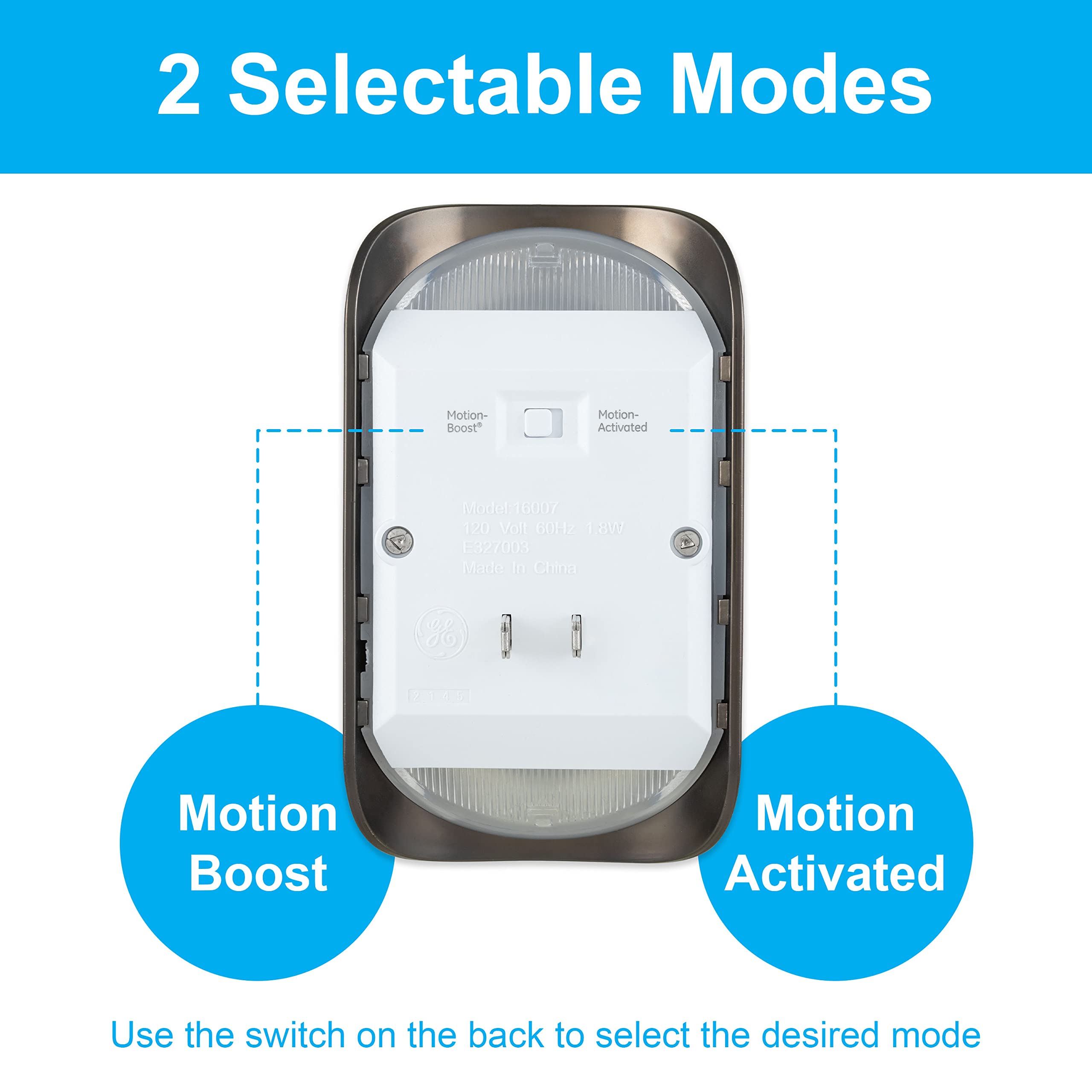 GE Home Electrical LED Motion Sensor Night Light, Dusk-to-Dawn, Energy Efficient, Bronze Swirl, Ideal for Bedroom, Bathroom, Hallway