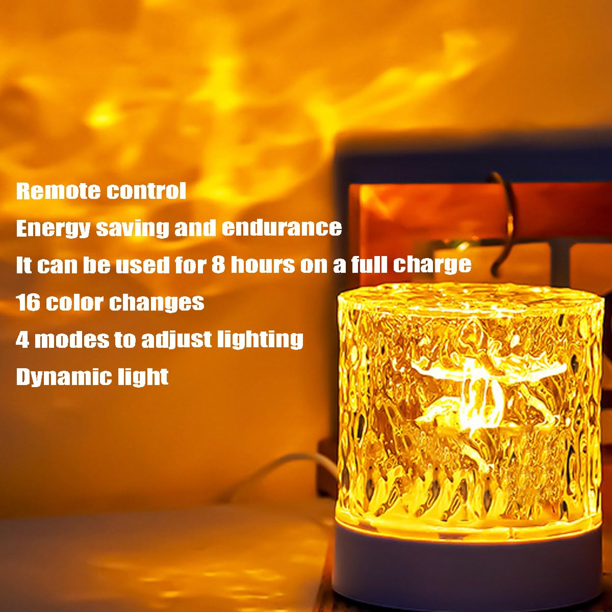 Jininq Rgb Color Changing Lamp - Ocean Wave & Northern Lights Show - Aurora Night Light