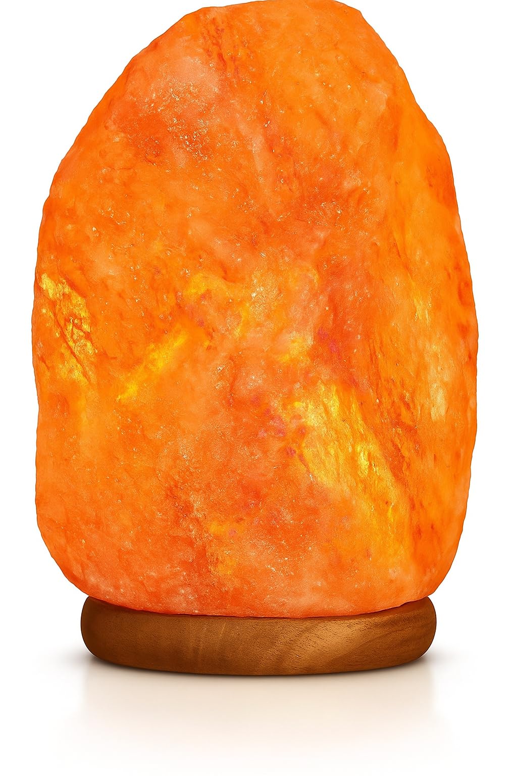Needs&Gifts Himalayan Salt Lamp with Dimmer Cord and 2 Bulbs, Natural Crystal Rock Lamp for Relaxing Warm Light, Handcrafted fro