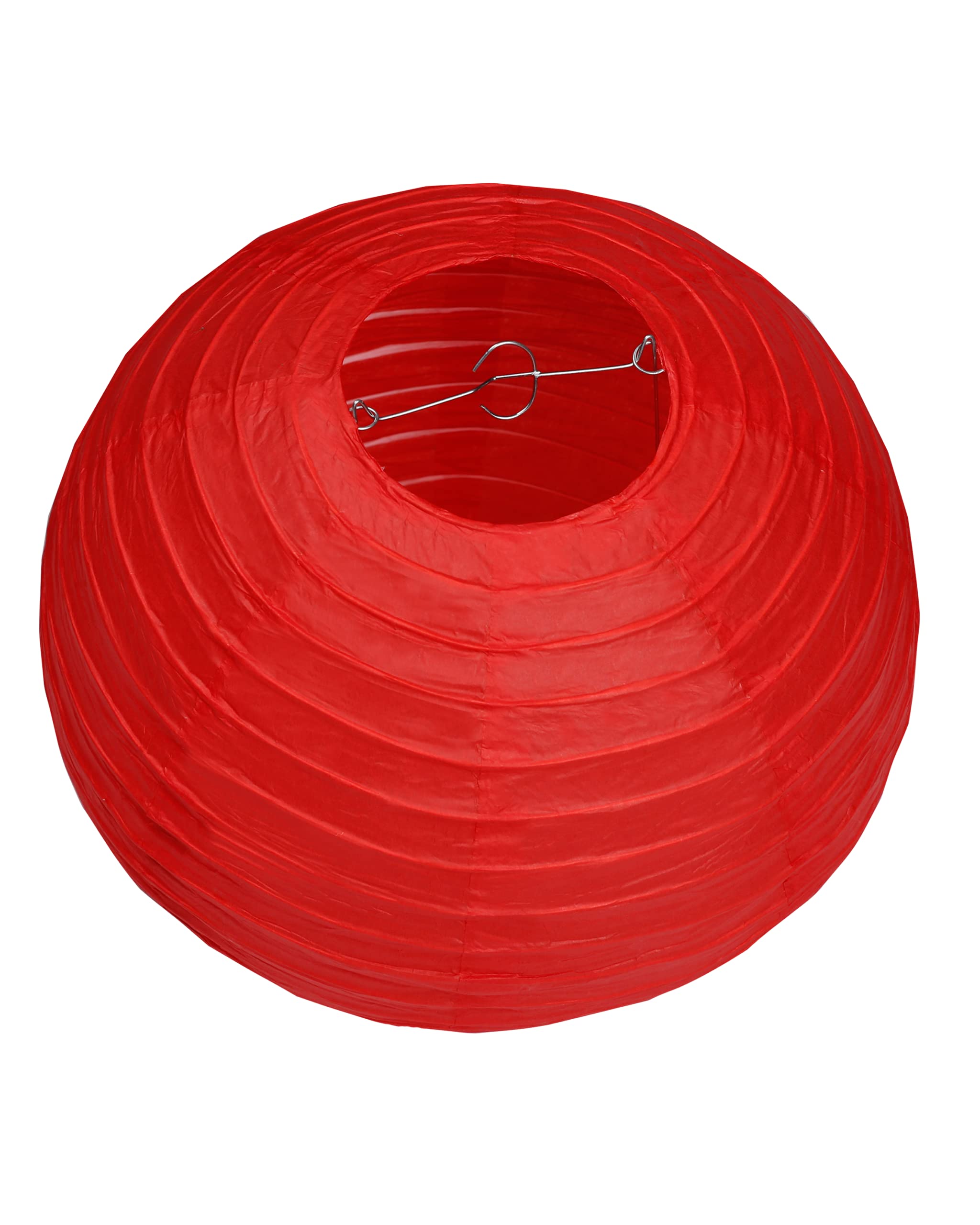 Pack Of 3 Round Paper Lanterns Lamp Wedding Birthday Party Decoration (Red, 4''/10Cm)
