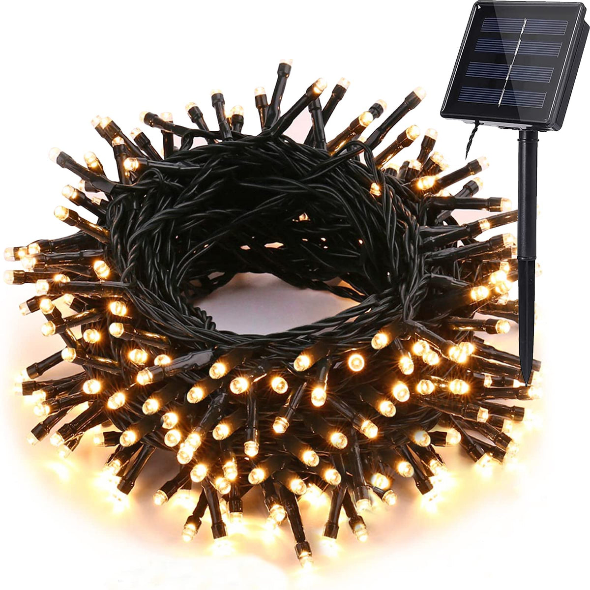 Solar Christmas Lights Outdoor, 33Ft 100 Led Solar Fairy String Lights 8 Modes Waterproof Xmas Lights For Garden, Patio, Home, P