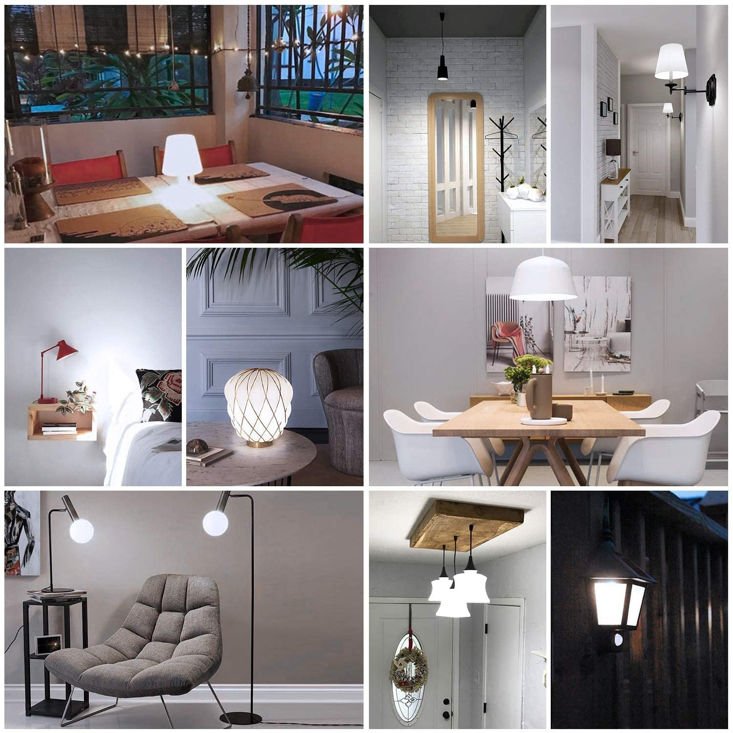 E26 10W Led Light Bulbs, 6000K Daylight White, 1000 Lumen, 100 Watt Equivalent Incandescent Bulbs, Non-Dimmable Edison Candelabr