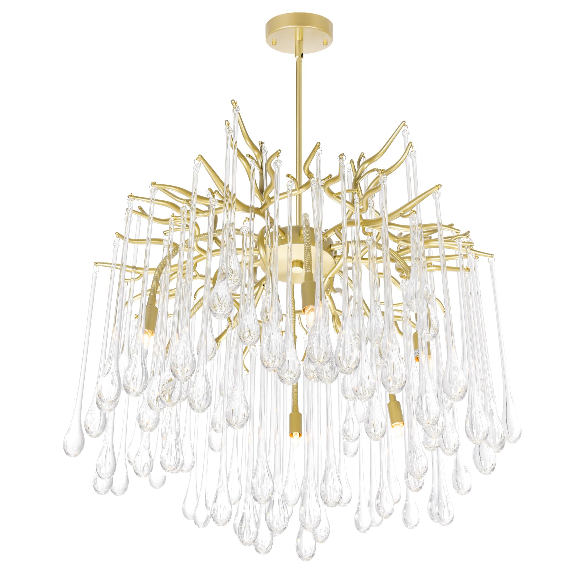 Cwi Lighting Gold Leaf 6-Light Metal Chandelier - Transitional Design For Elegant Interiors