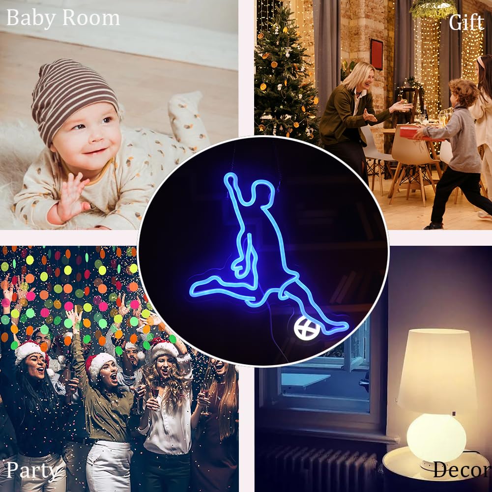 Football Lover Neon Sign  Soccer Sport Neon Light Sign  Football Club Lights  Led Light Up Signs For Football Team Dormitory Man Cave  Bedroom Game Room Wall Art Decorations Christmas Birthday Gifts