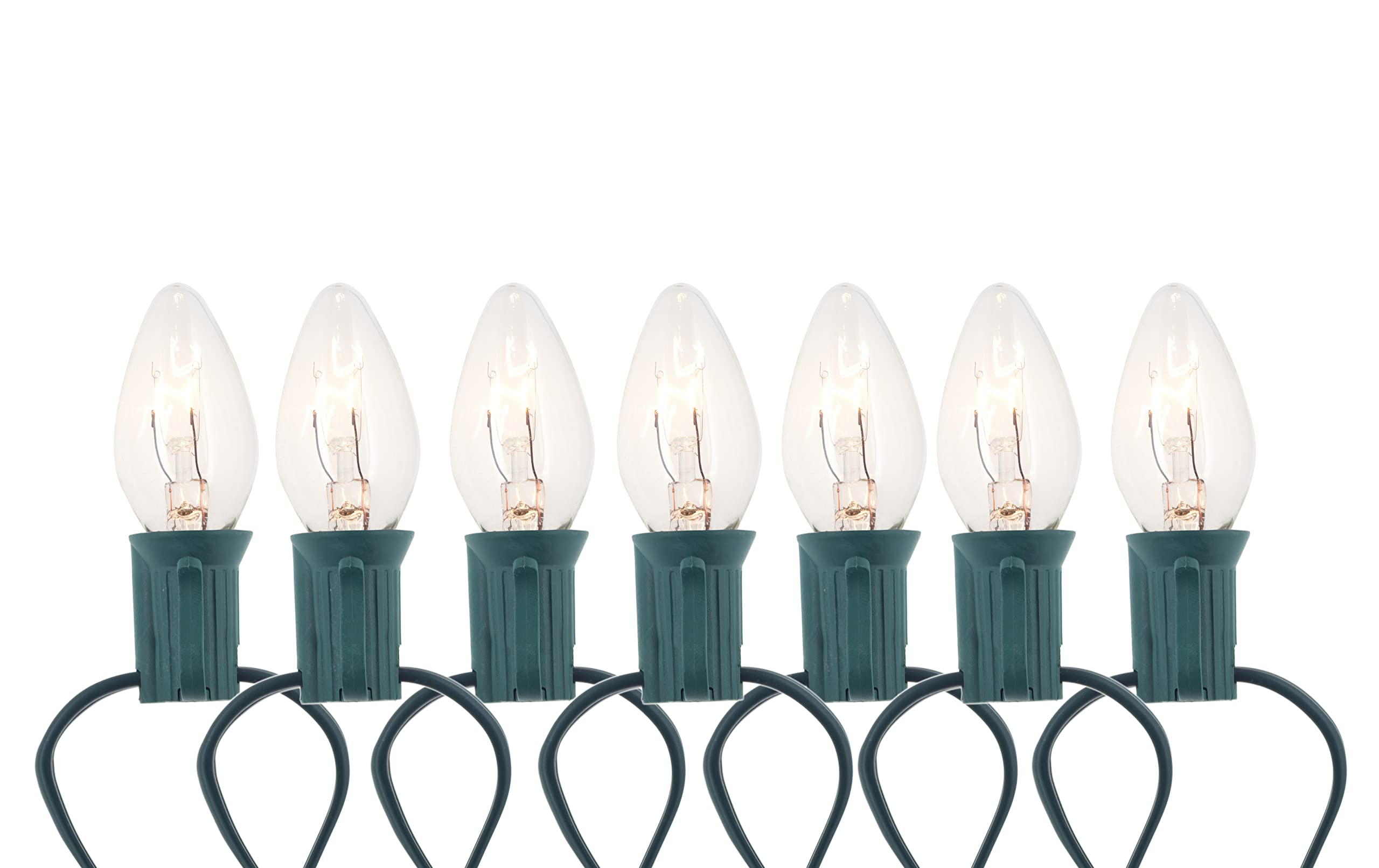 Projectpak C7 Replacement Sockets for Christmas Lights, 25 Pack, White, Compatible with SPT-1 Wire Strings, Model 10027