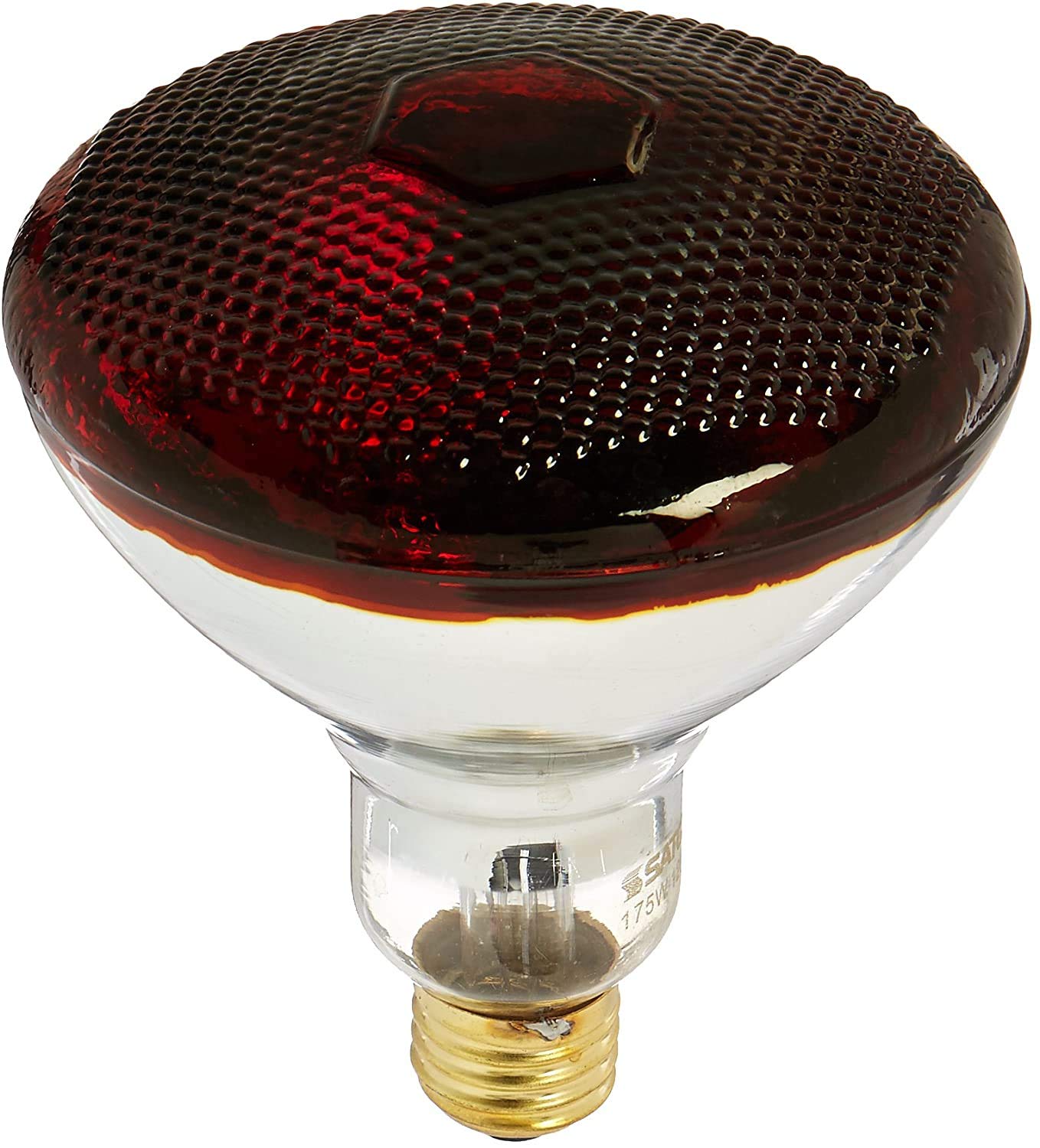 Satco Medium Light Bulb, Glass, 5.31 inches, 1 Count, Bronze/Dark Finish, Red Heat, Model S4751