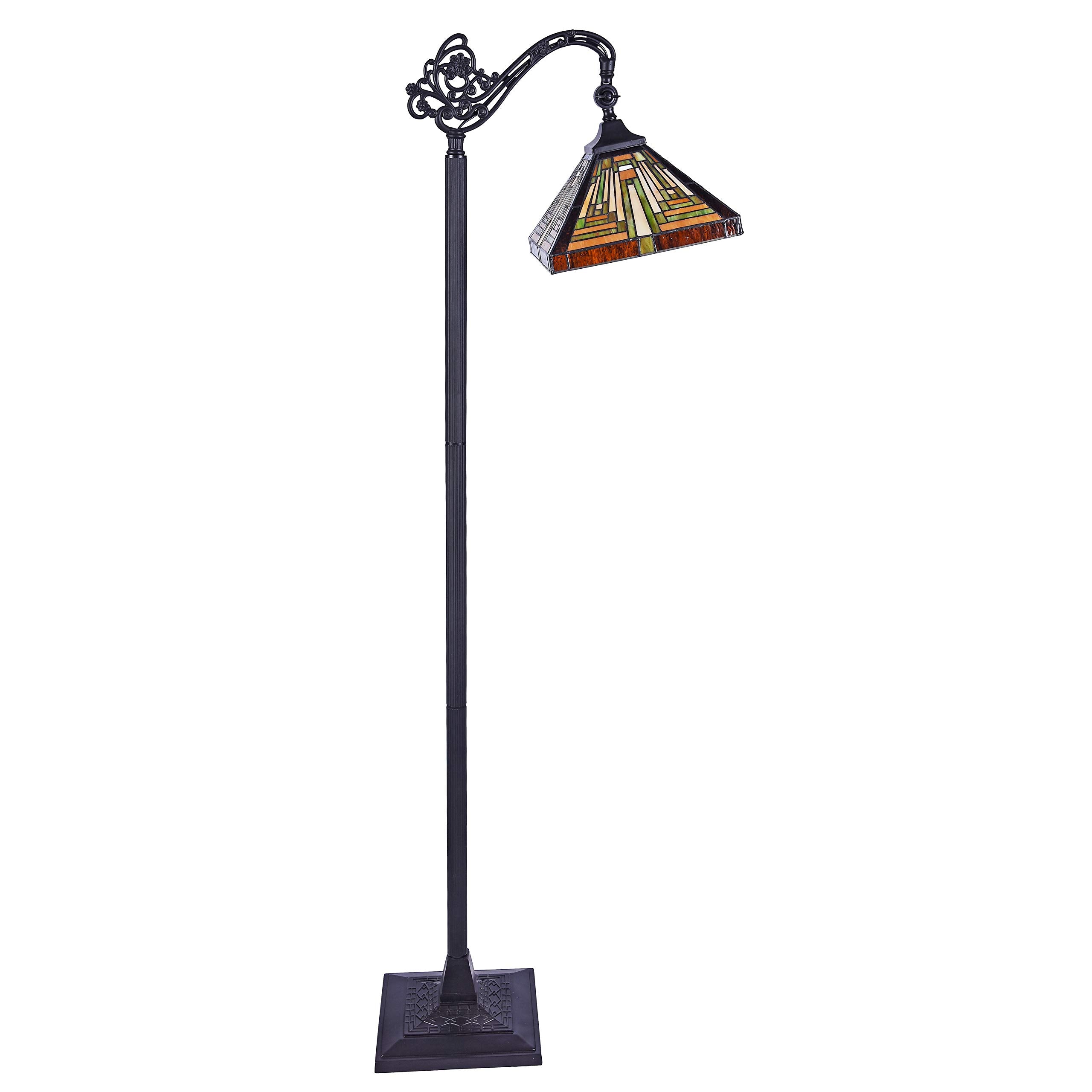 Chloe CH33359MR11-RF1 Floor Lamp, Glass, One Size, Multi-Colored