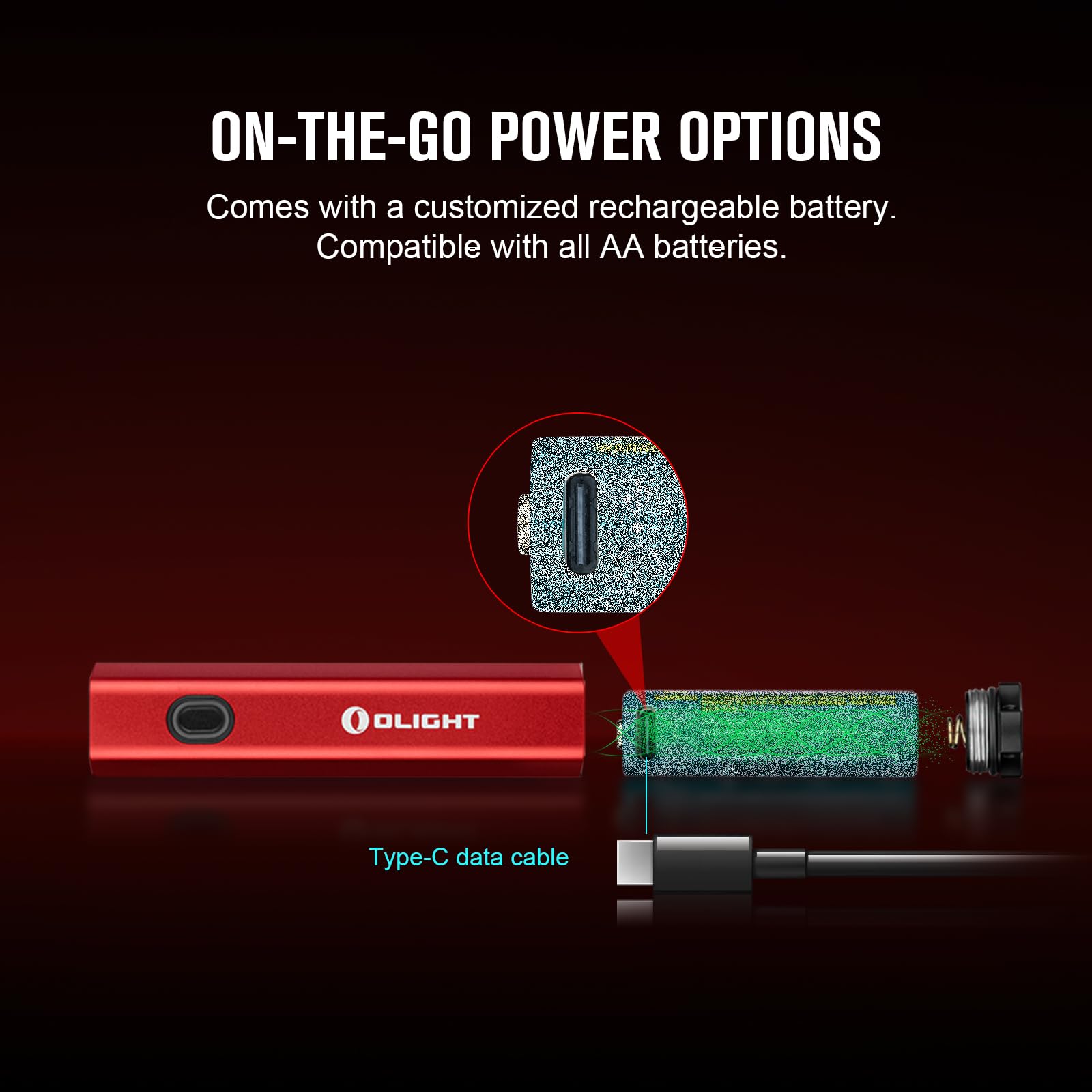 OLIGHT Diffuse Rechargeable EDC Pocket Keychain Flashlight, 700 Lumens USB-C Charging, High-Performance LED AA Flashlight for Ou