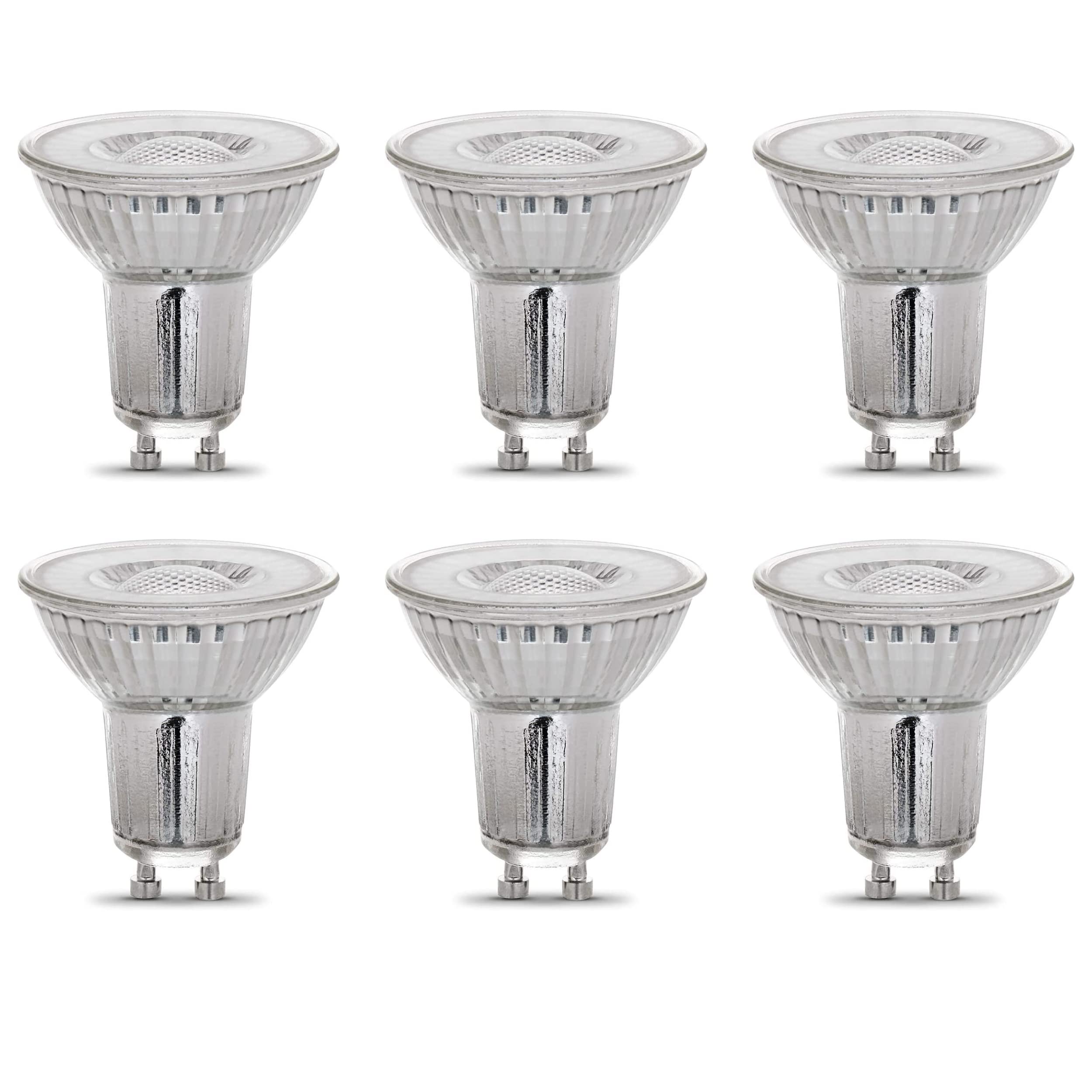 Feit Electric 4W Led Mr16 Gu10 Bulbs With 35W Equivalent, Dimmable, Mr16 Bulbs, 22 Yrs. Lifetime, 300 Lumens, 5000K Daylight, 6 