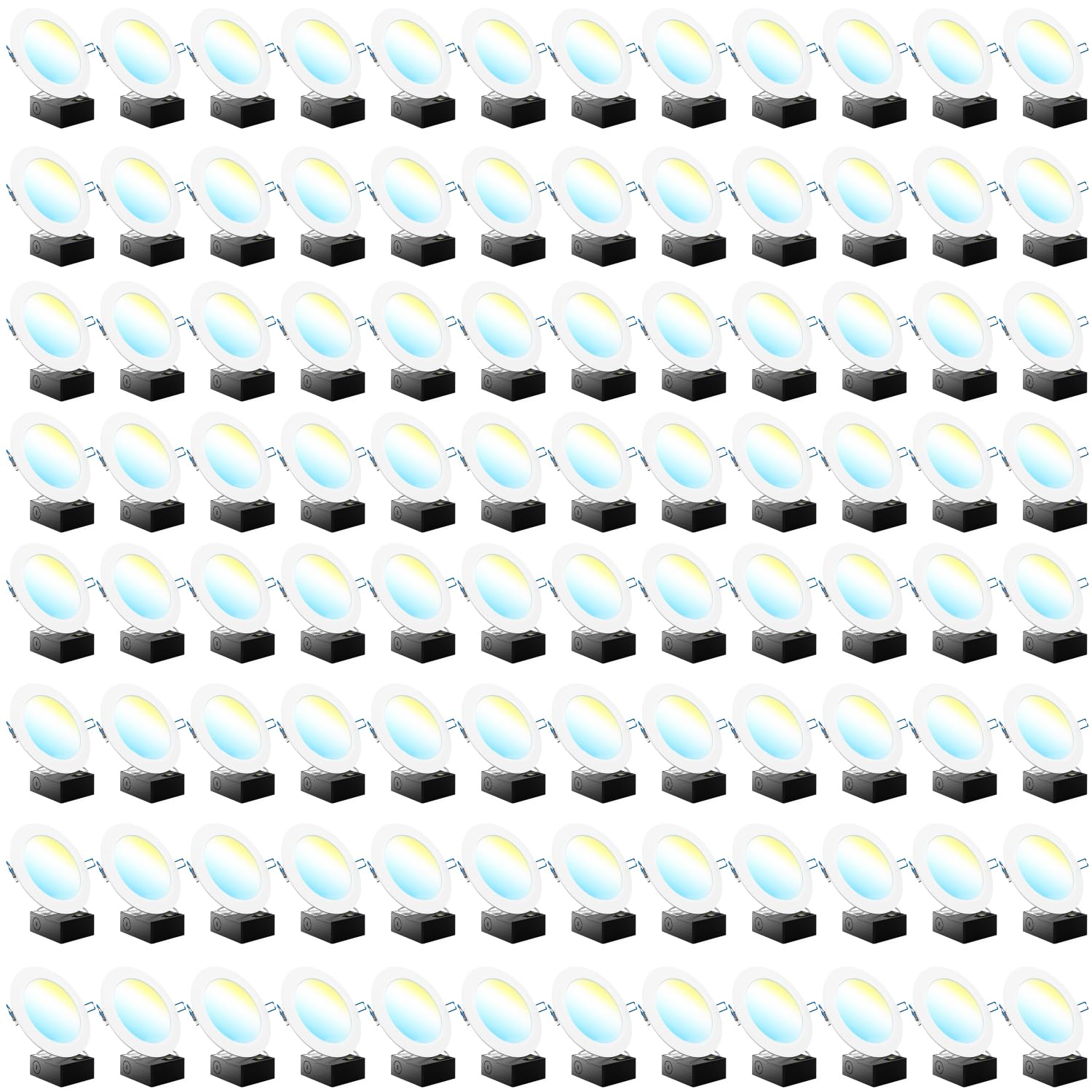 Sunco 96 Pack 6 Inch LED Recessed Light, Canless Ceiling Lights Slim with Junction Box, 850 LM, 14W (100W Equivalent), Selectabl