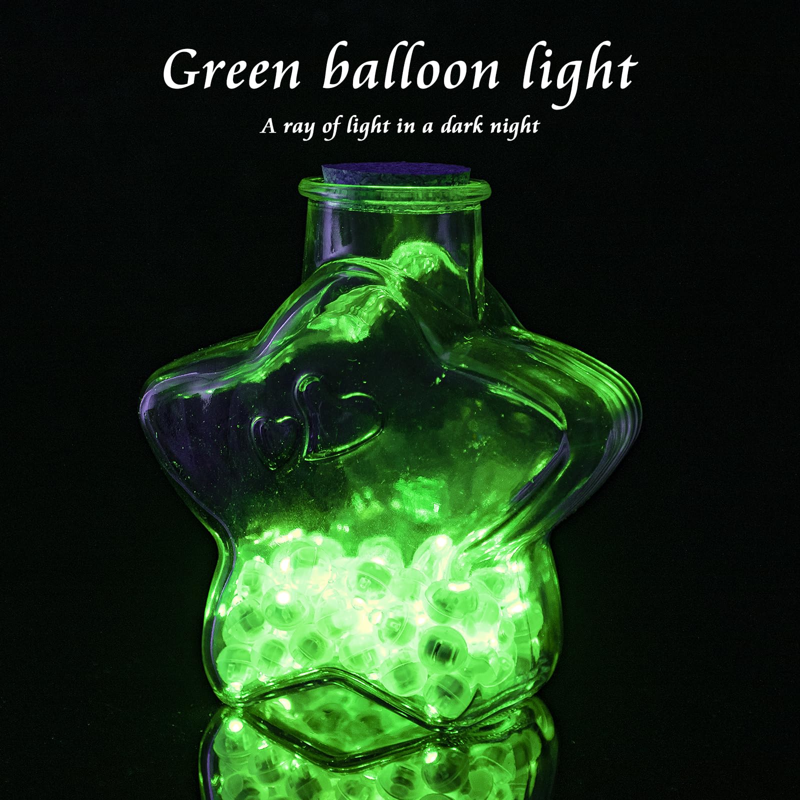 Chzk 50Pcs Balloon Lights Mini Led Lights Round Long Standby Time Ball Light Paper Lantern Balloons Lights For Birthday Party Christmas Halloween Decoration (50, Green)
