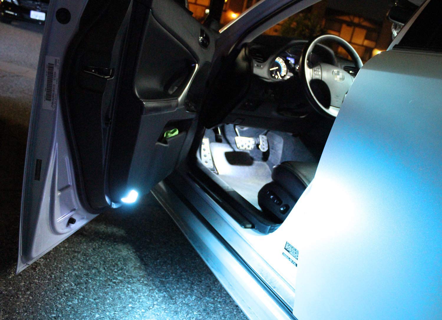 iJDMTOY Full LED Side Door Courtesy Light for Lexus & Toyota, Aqua LED, Interior Footwell Accent Light