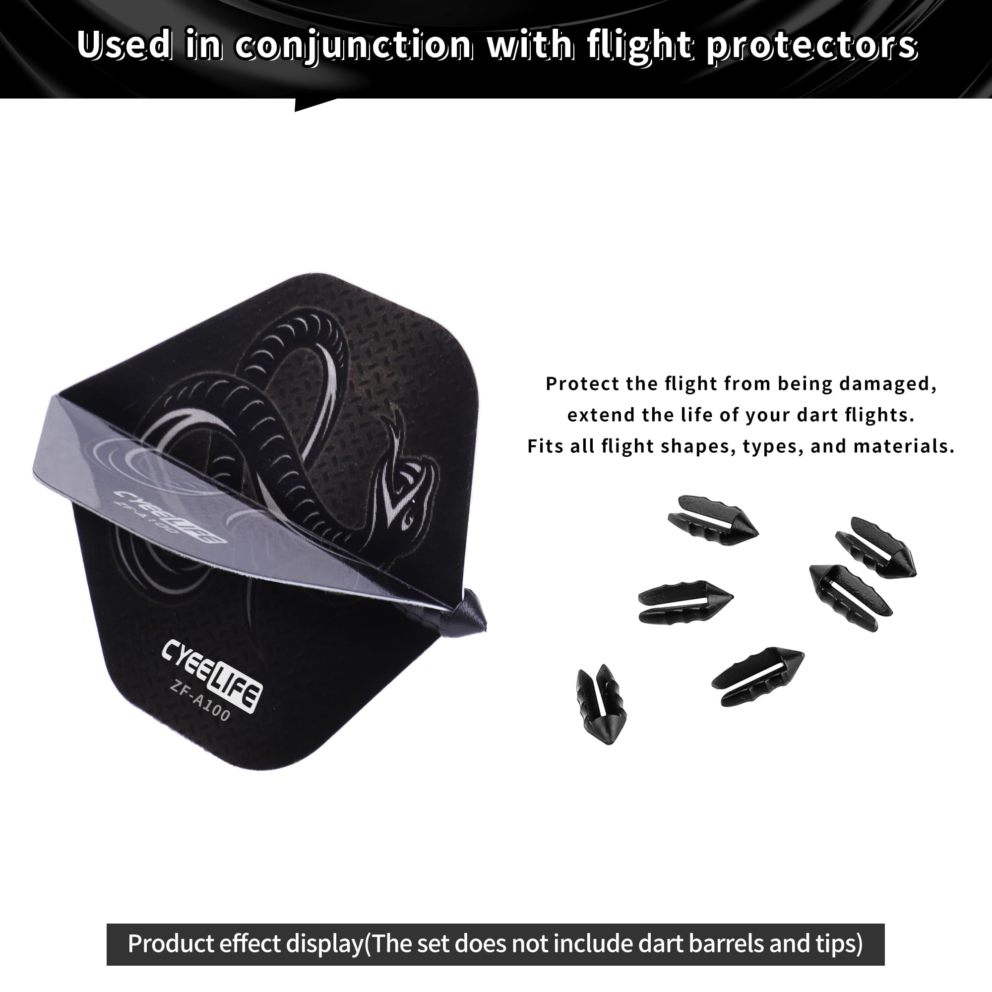 CyeeLife Dart Flights - 30 Sets (90 Pcs) Durable PET Replacement Wings for Steel Tip & Soft Tip Darts