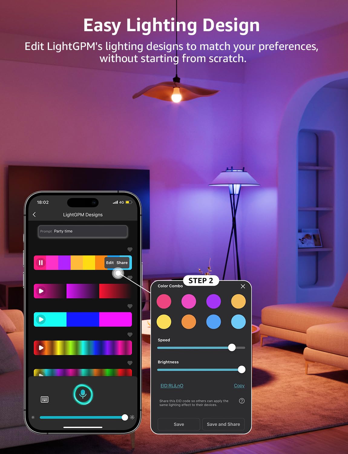 Lepro B1 Smart Light Bulbs - WiFi & Bluetooth RGBWW Color Changing LED, Works with Alexa & Google Assistant, 2 Pack