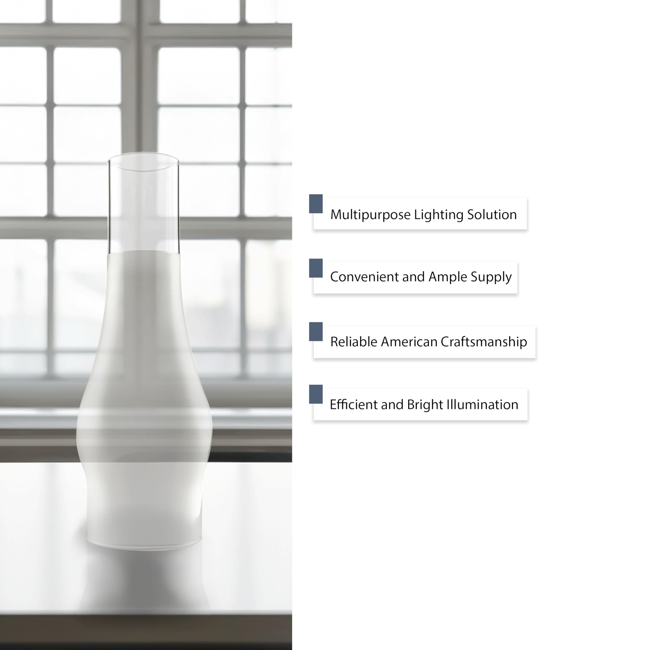 Light of Mine Oil Lamp Replacement Chimneys (3 x 10 Frosted)