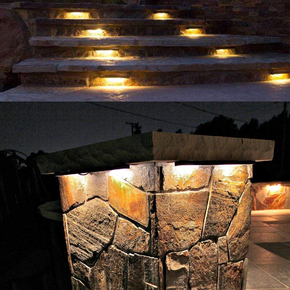 Arrownine Replaceable Hardscape Lighting Low Voltage 9-17V AC/DC,Brass Materials Heat Dissipation Warm White for Retaining Wall