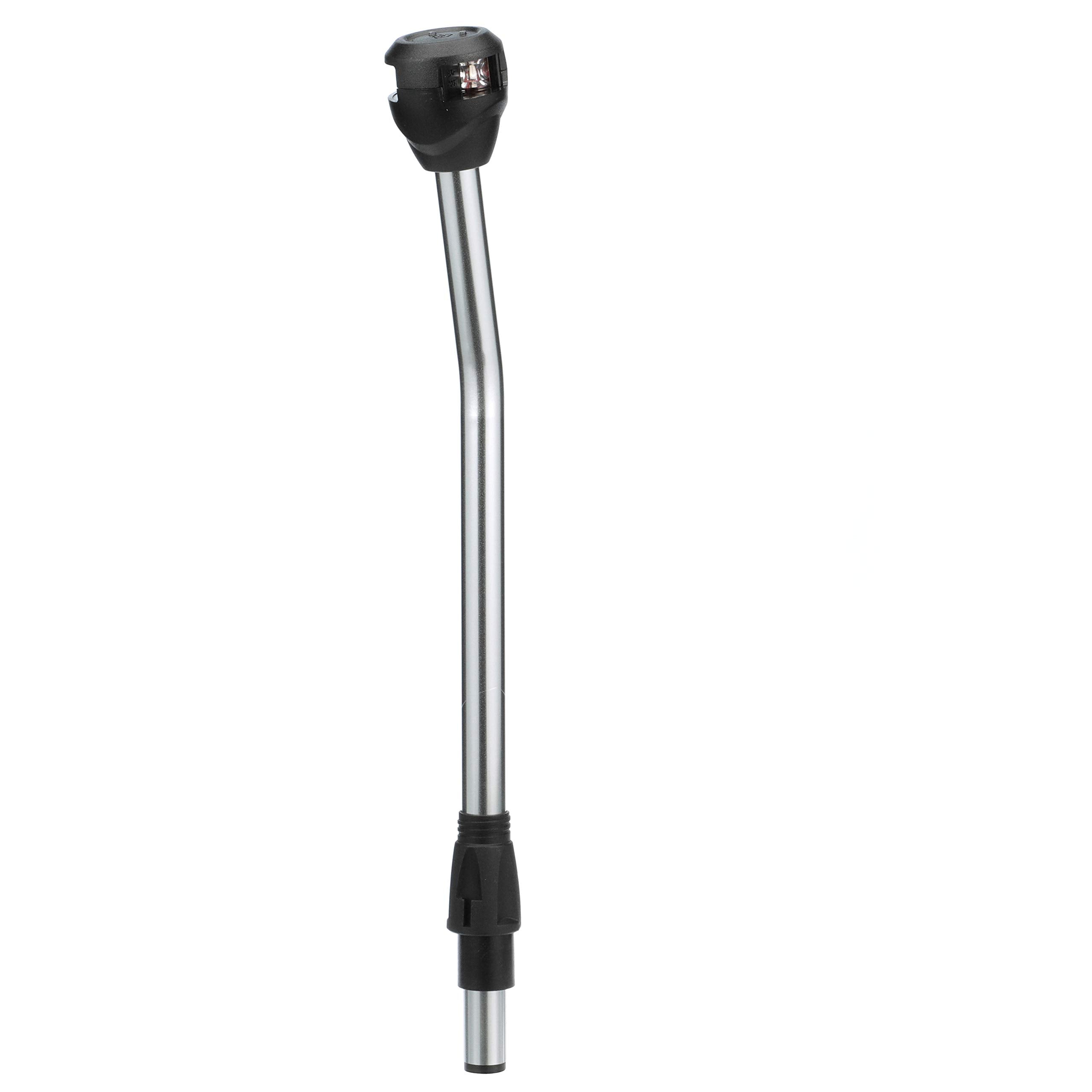 Attwood Bi-Color LED Plug-in Pole Navigation Bow Light, 14-Inch, Silver, Model NV6LC1-14A7