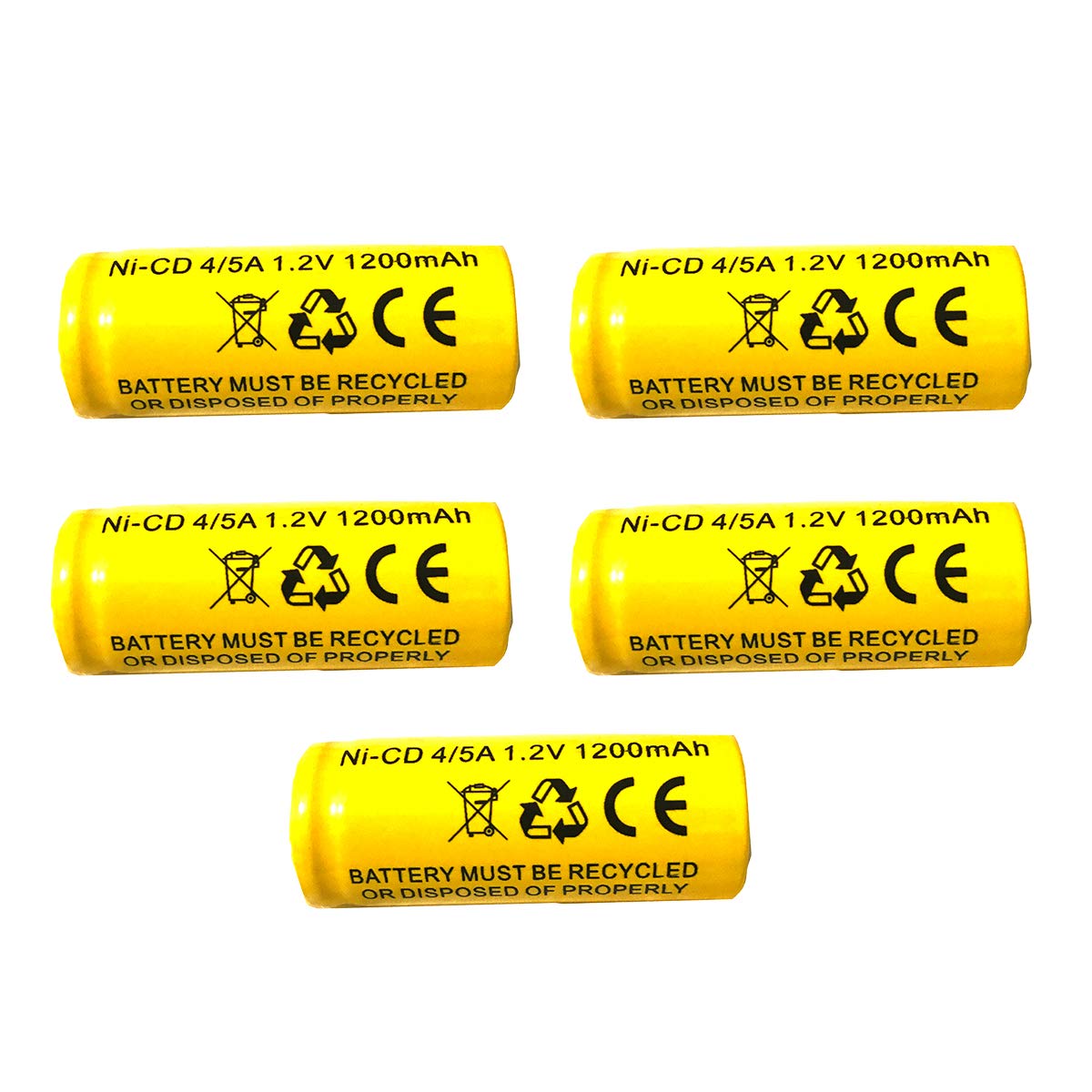 (5 Pack) ELB-1210N ELB-1201N KR-1200AUL KR1100AE KR-1500AUL ELN ELB1201N 1.2v 1200mah Ni-cd Battery for Exit Sign Emergency Ligh