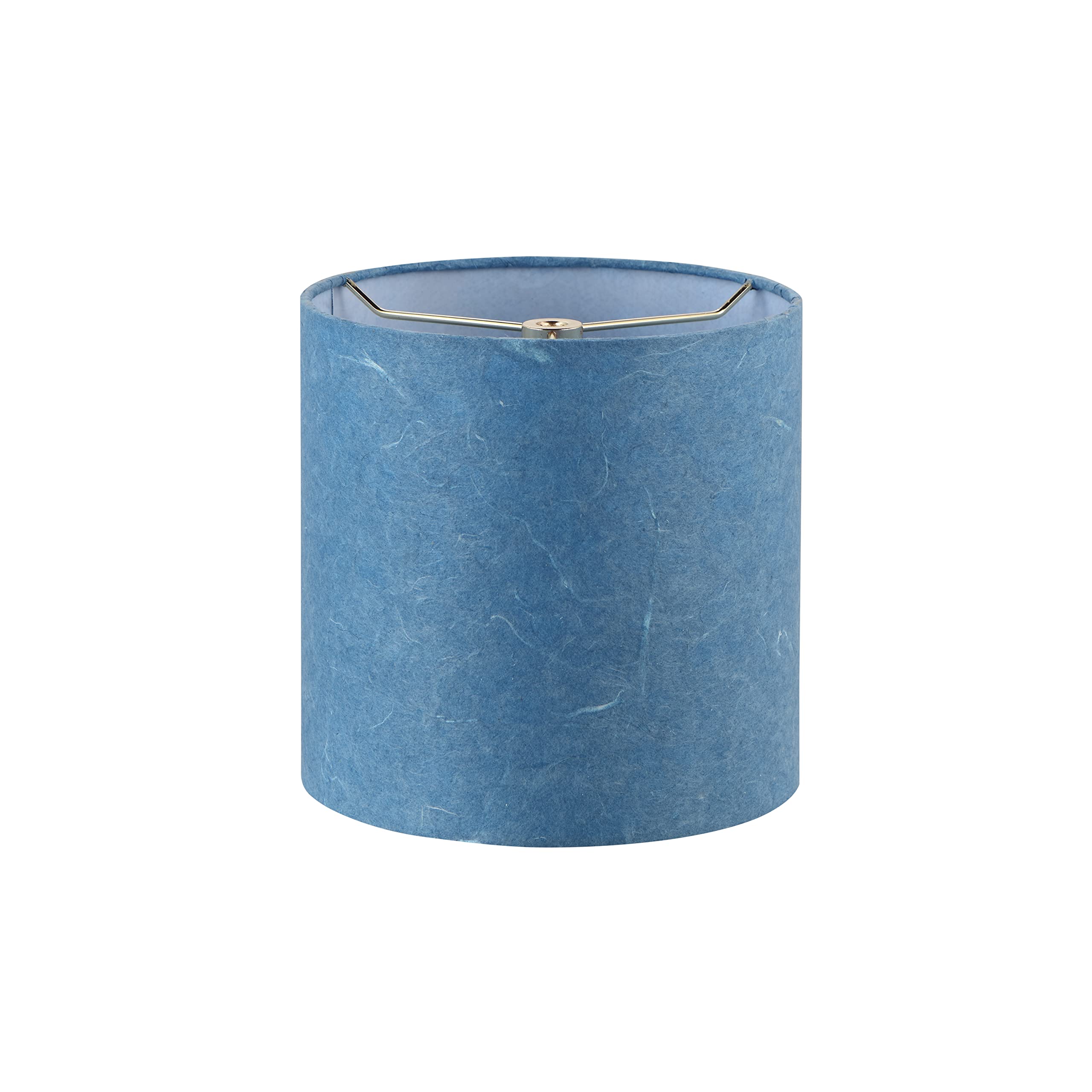 Aspen Creative Drum Lamp Shade, Sky Blue, 8in x 8in x 8in, Model 31246, Paper Material