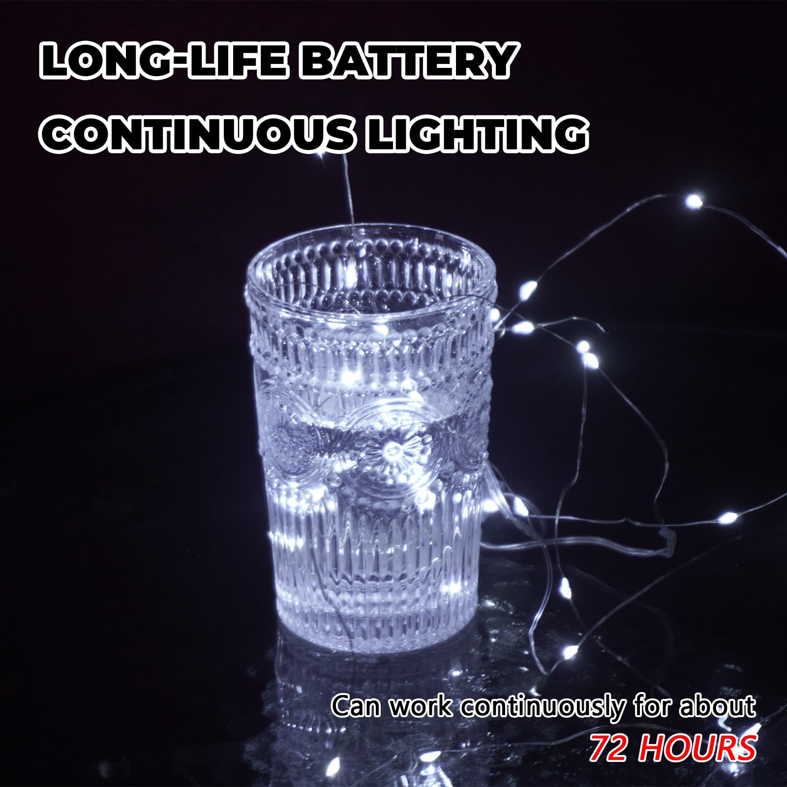 HXWEIYE 6 Pack Fairy Lights, 20LED Battery Operated with Remote & Timer, 7ft Mini String Lights, Waterproof, White, Model HY100150-20