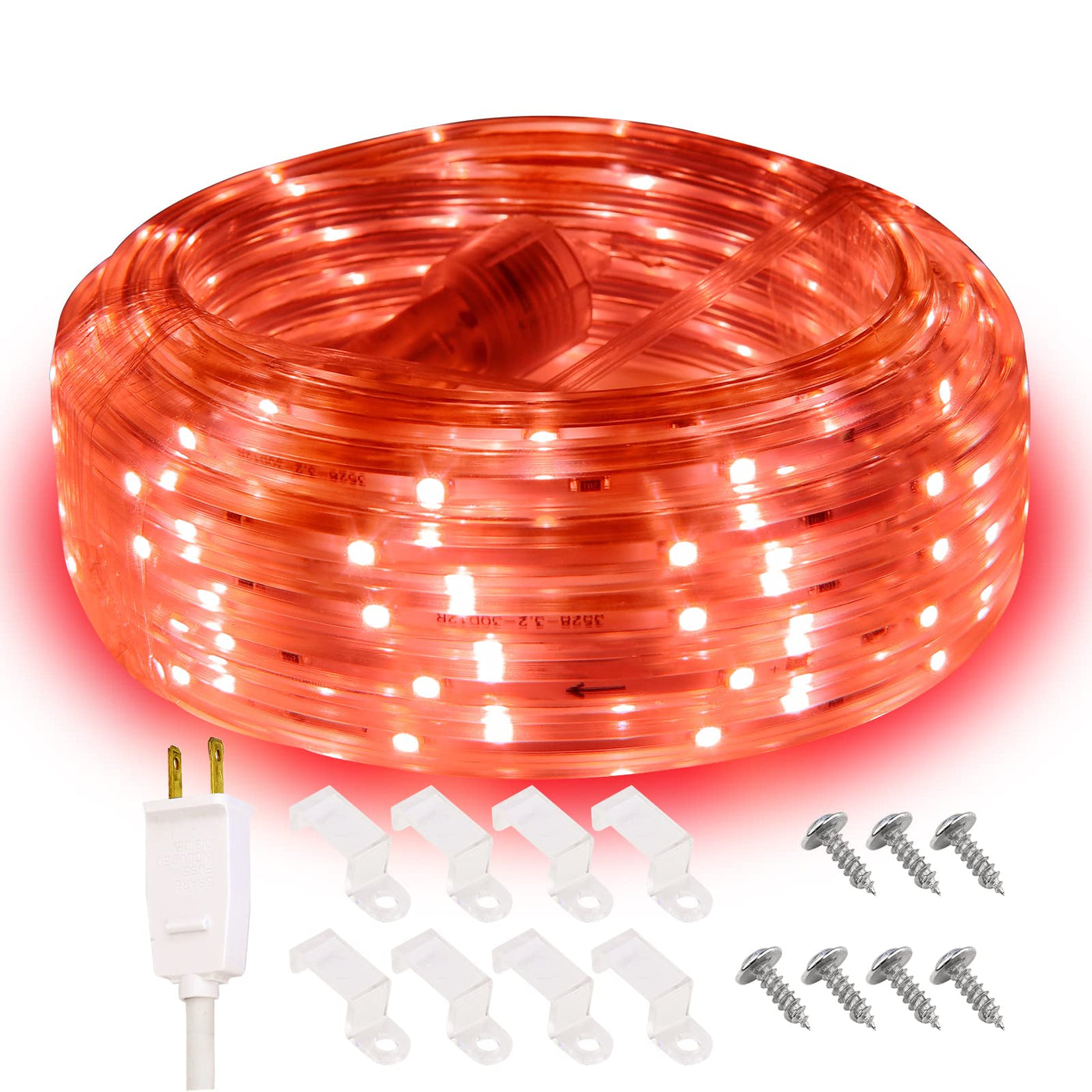 Areful Red Rope Lights, Waterproof LED Strip Light, 16.4ft for Indoor ...