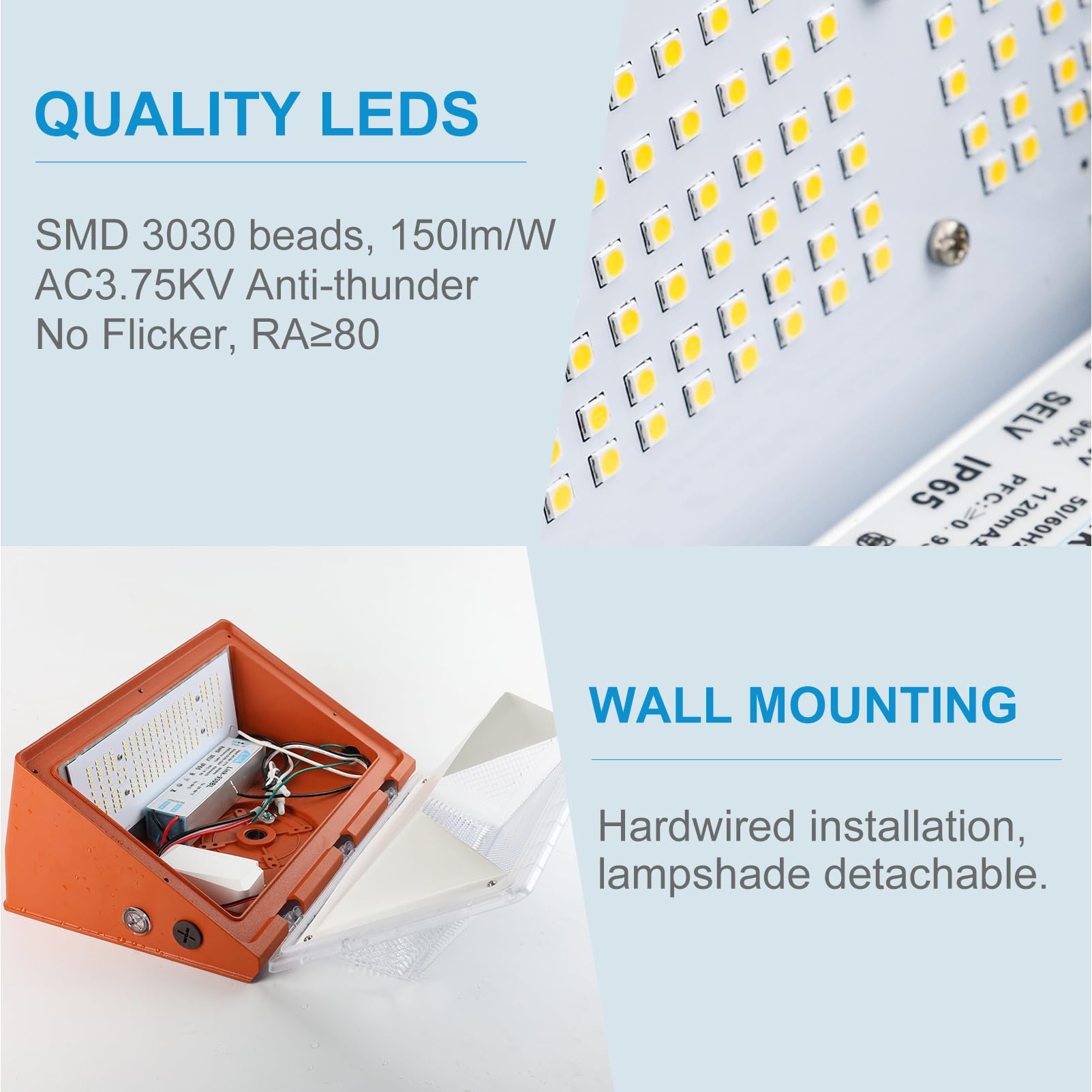 Lightdot 120W LED Wall Pack Lights - 4 Pack, 18000Lm, 5000K Daylight, IP65, Energy Saving, Photocell