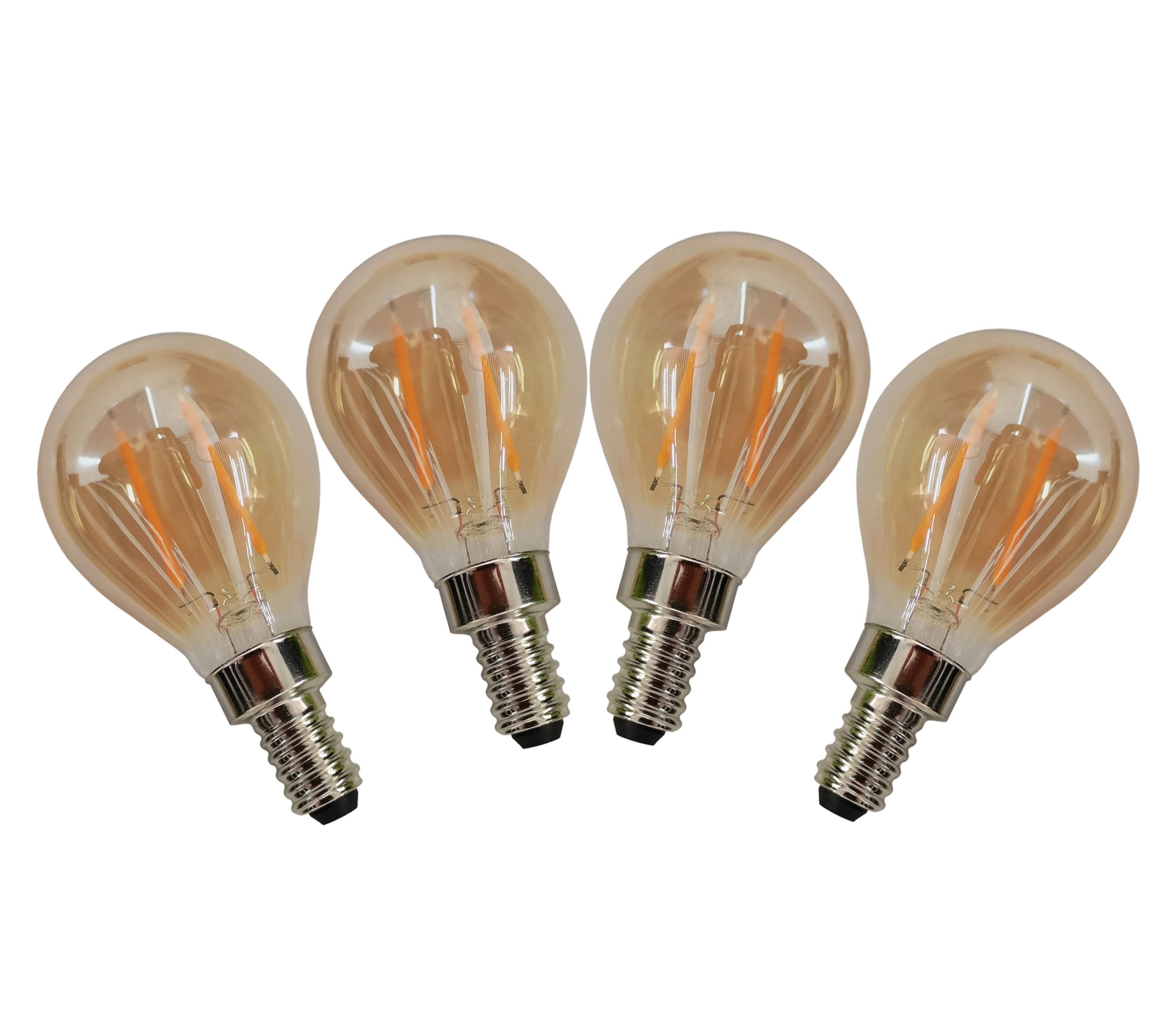 CTKcom LED Bulbs, Amber Glass, Dimmable, 120V, 2200K Warm White, 130 Lumens, 4 Count
