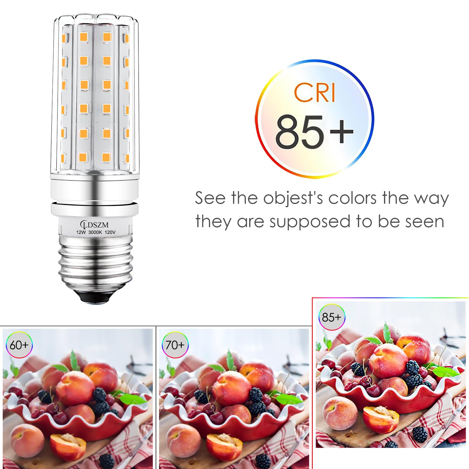 LDSZM LED Light Bulb 12W 100W Equivalent 1200 Lumen Warm White E26 Base Pack of 4
