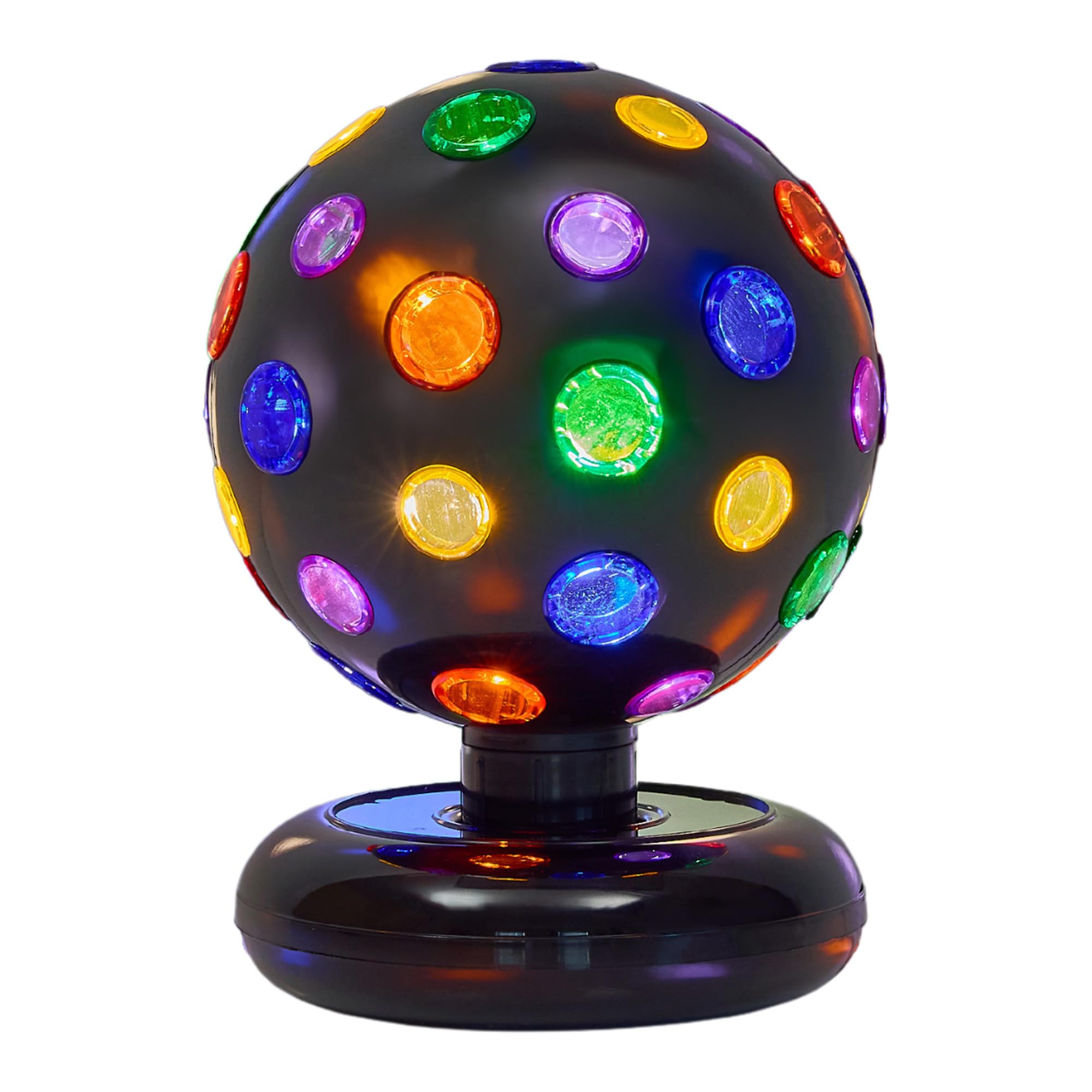 Playbees Rotating Disco Ball with LED Lights - 11in Multicolor Plastic - Dance Party Supplies & Accessories - Model 850054681546