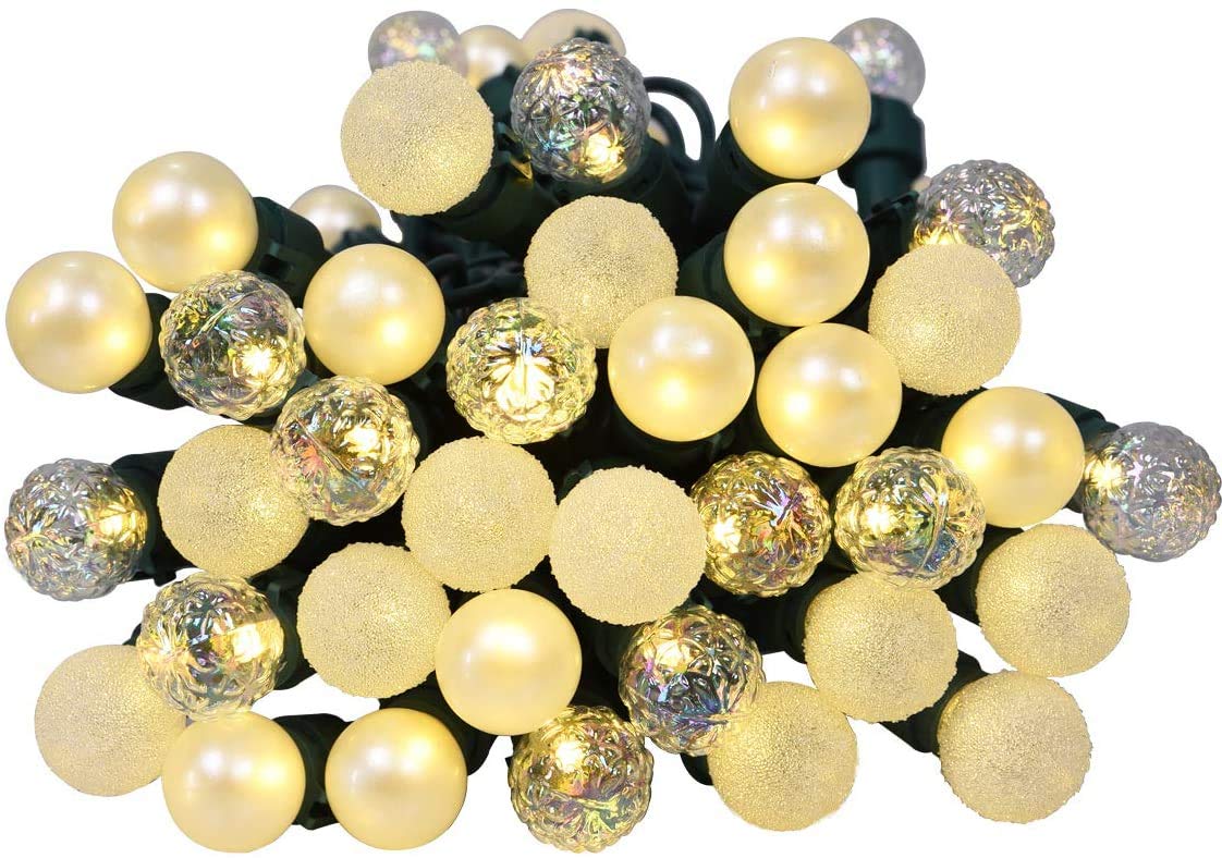 Lycklig Globe String Lights, 70 LED Mix-Ball Fairy Lights Plug in UL Listed Christmas Tree Lights 19Ft Christmas Outdoor Indoor 