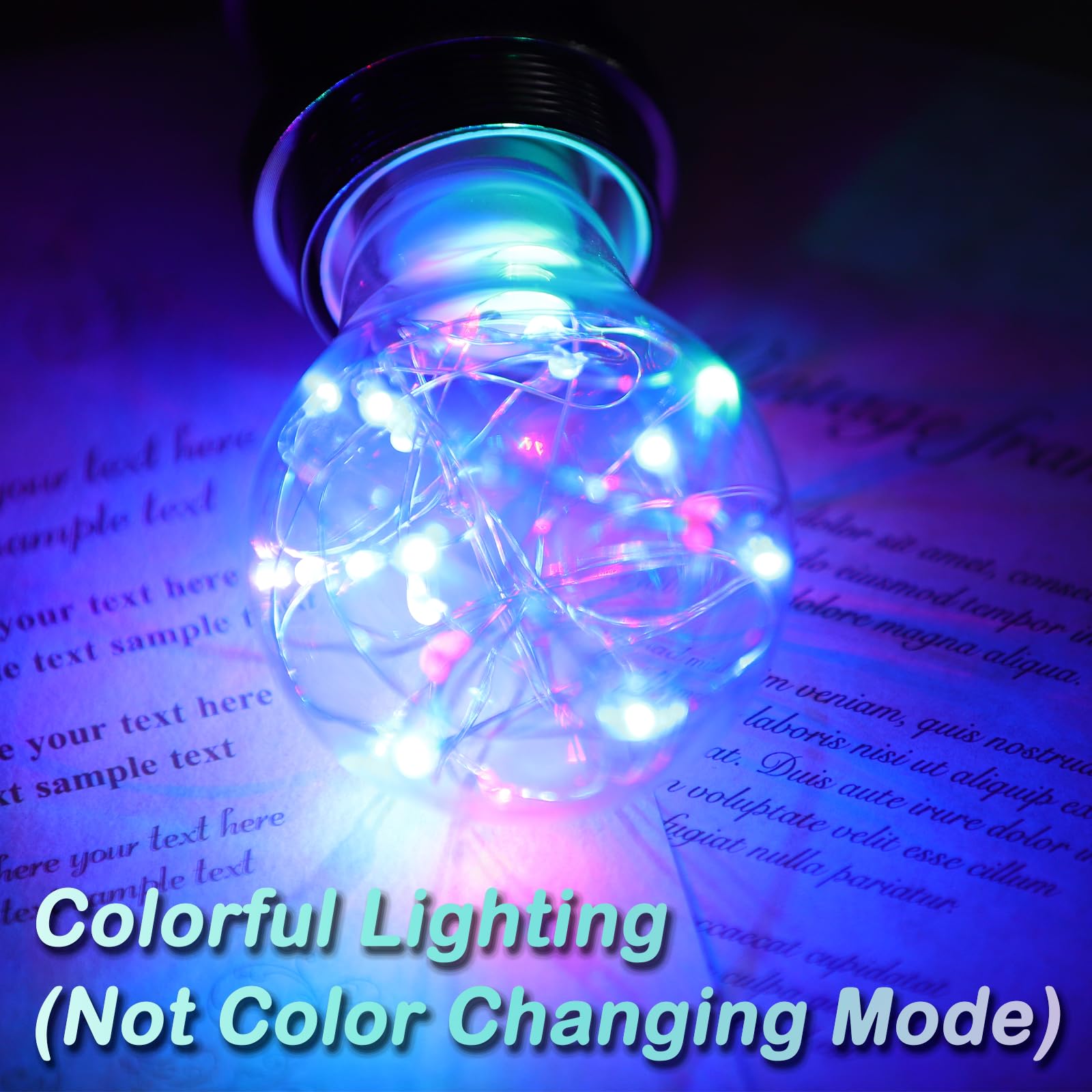 Blue Decorative Light Bulb, 2W Purple Led Fairy Light Bulbs, 15W Equivalent Cute Light Bulbs For Pendant Light Fixtures, Bedroom