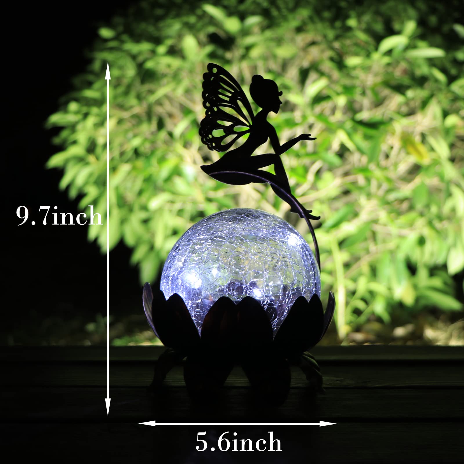 Mumtop Solar Lantern Fairy Light - Waterproof Led Tabletop Lamp,  le Glass, Brown For Garden, Patio, Yard Decor, Model 2Cfb54D4-2C6B-