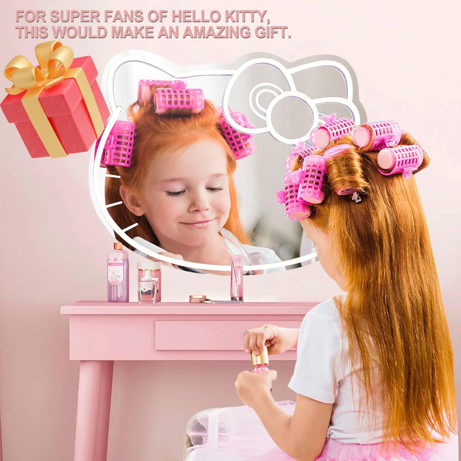 UIWEBABA Dimmable Vanity Mirror with Lights, Acrylic, Remote & App Control, White, Model UIWEBABA511