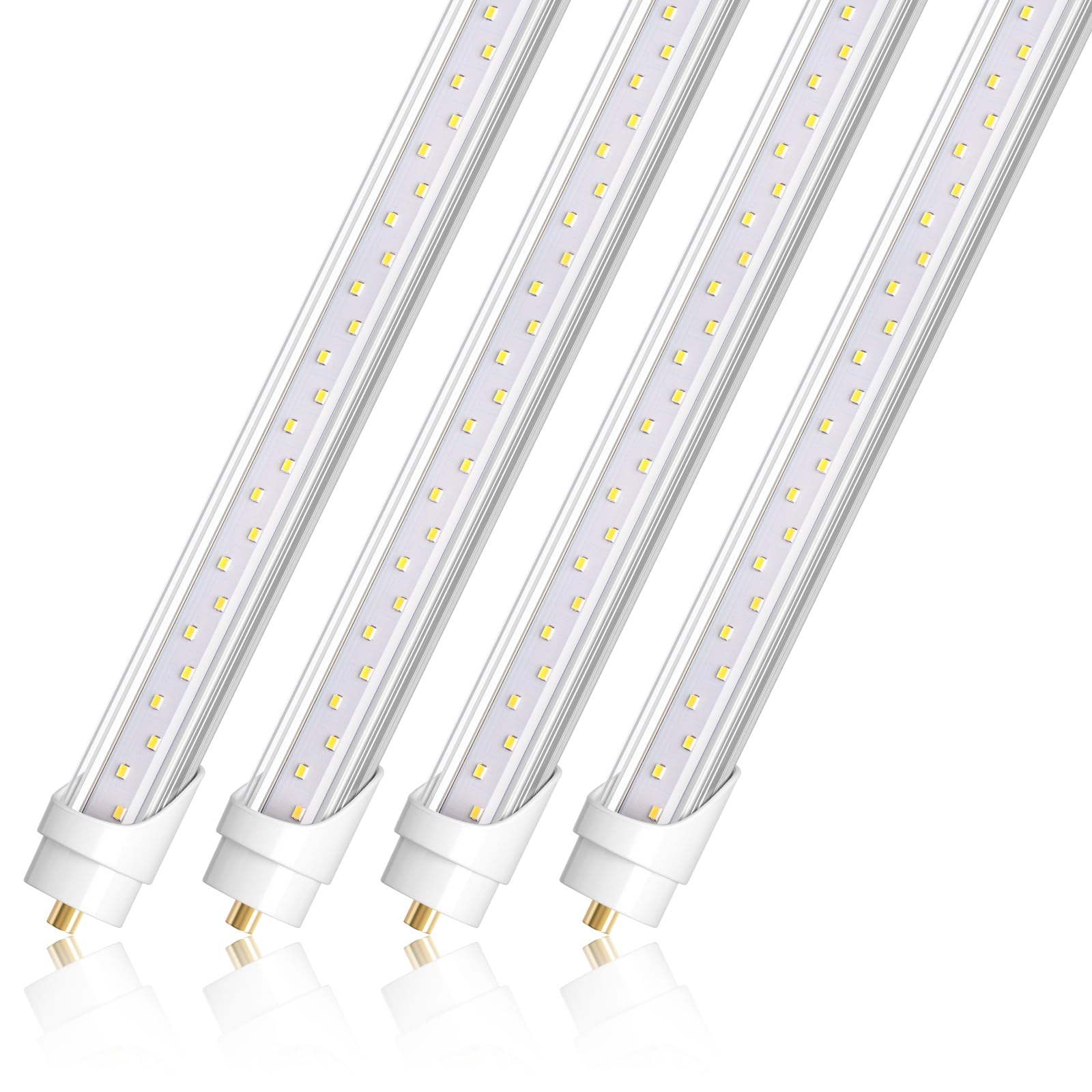 Barrina T8 T10 T12 Led Tube Lights, Dual-End Powered, Remove Ballast, Type B Bulbs, 8Ft, Fa8, 44W, 6500K Super Bright, 5500Lm, L