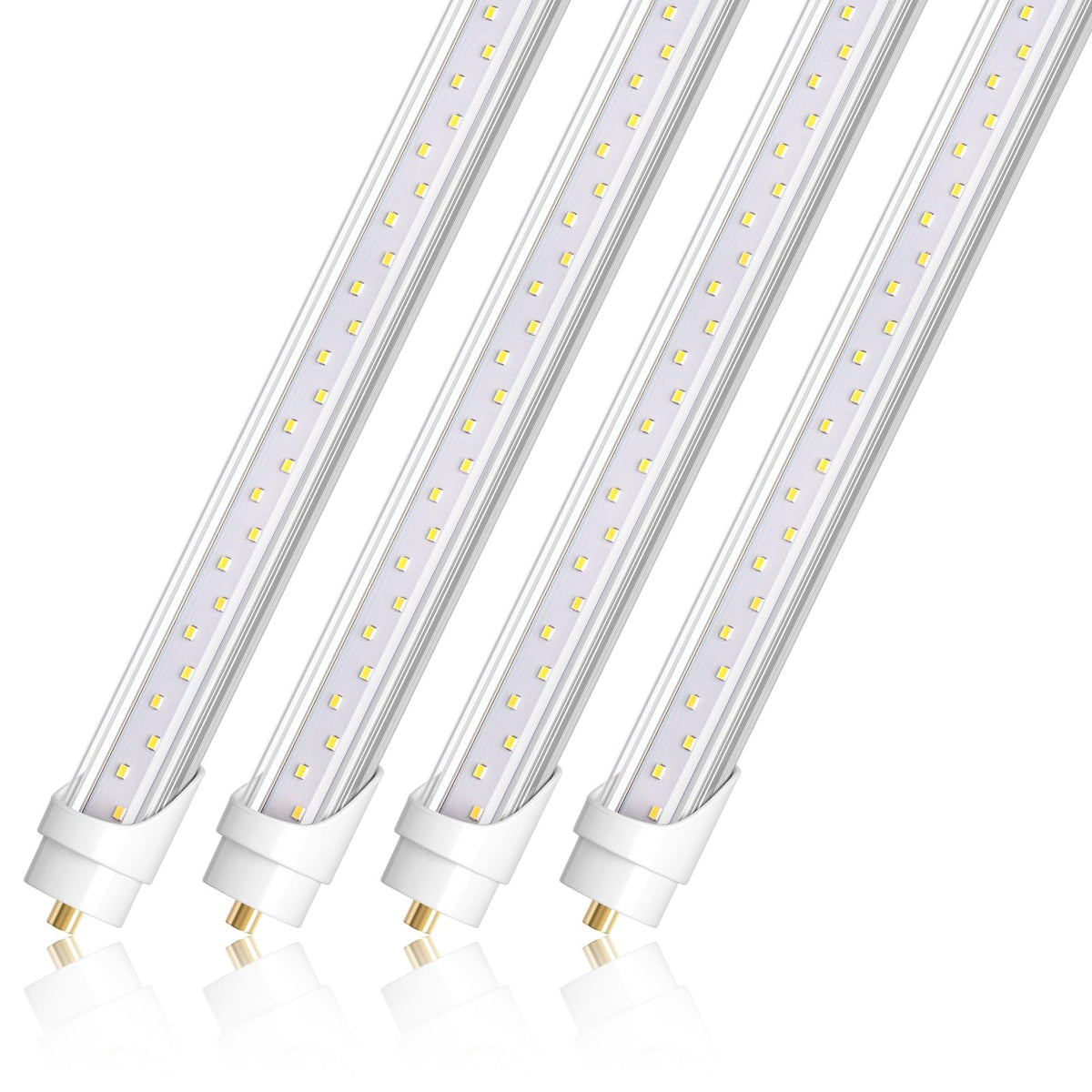 Barrina T8 T10 T12 Led Tube Lights, Dual-End Powered, Remove Ballast, Type B Bulbs, 8Ft, Fa8, 44W, 6500K Super Bright, 5500Lm, L