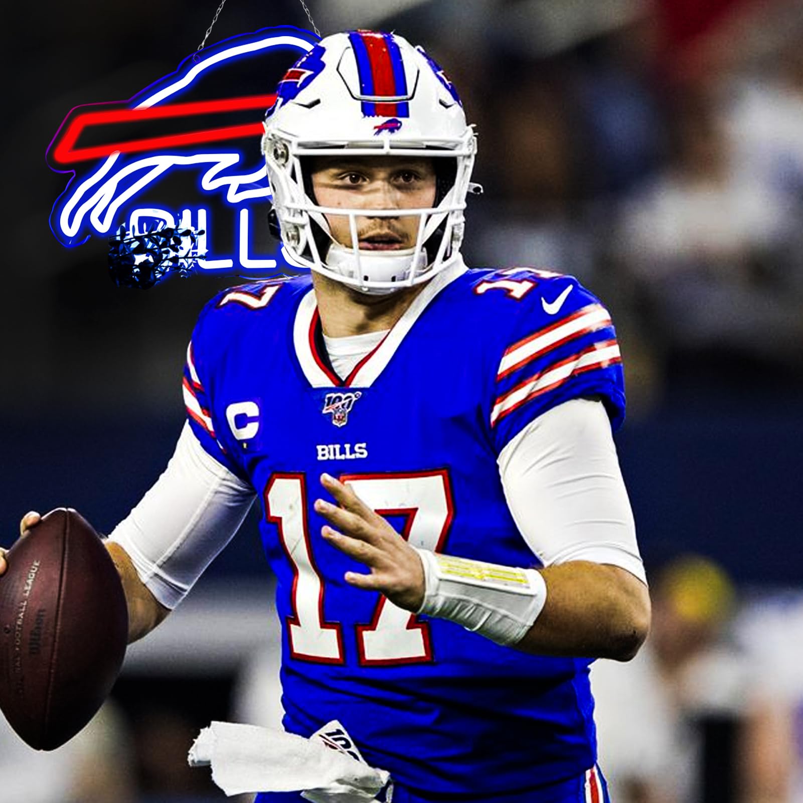 Pugna Football Team Neon Sign for Wall LED Bedroom Man Cave Club Bar Hanging Decor Gift for Fans Teens