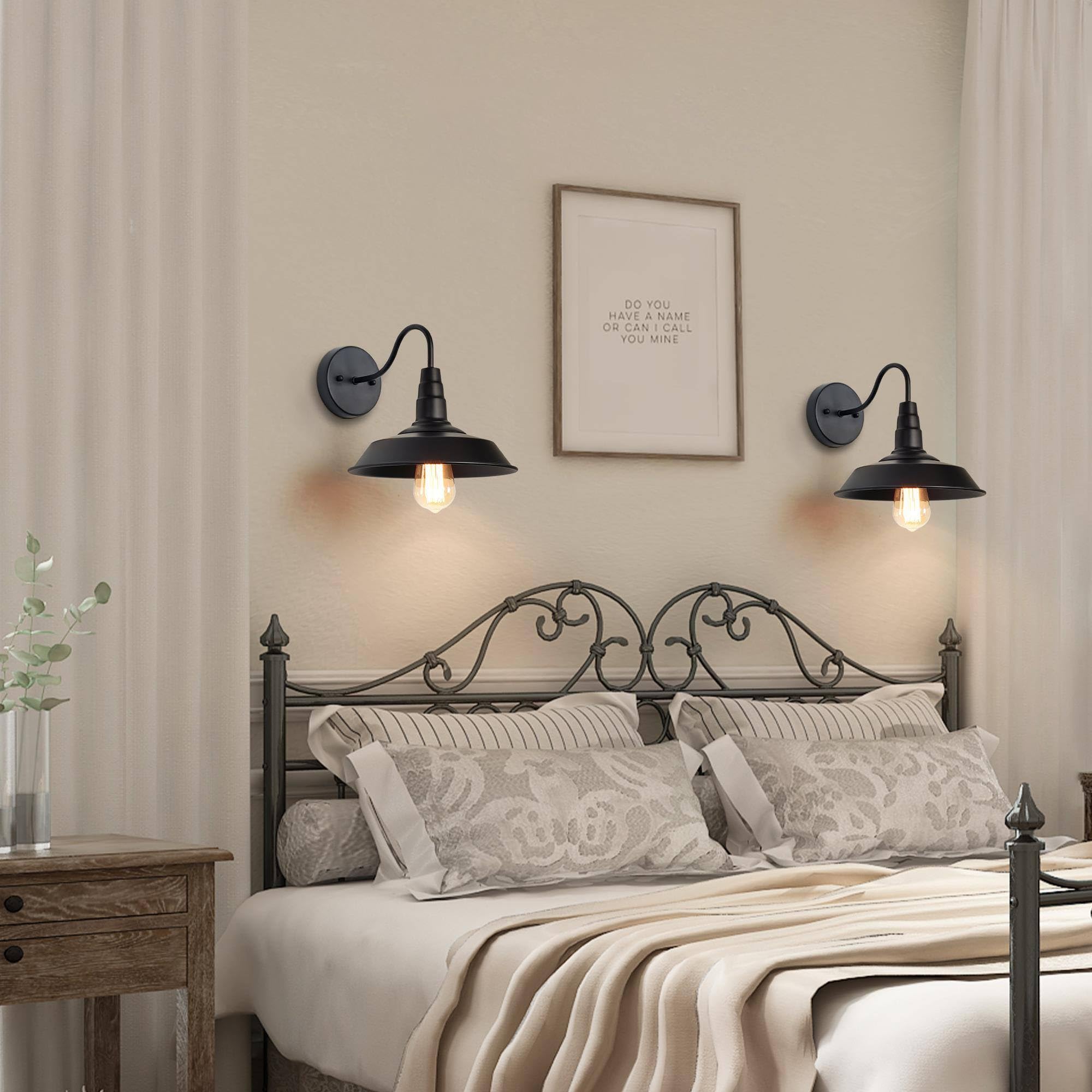 Lnc Black Gooseneck Wall Sconces Barn Warehouse Farmhouse Sconces Wall Lighting