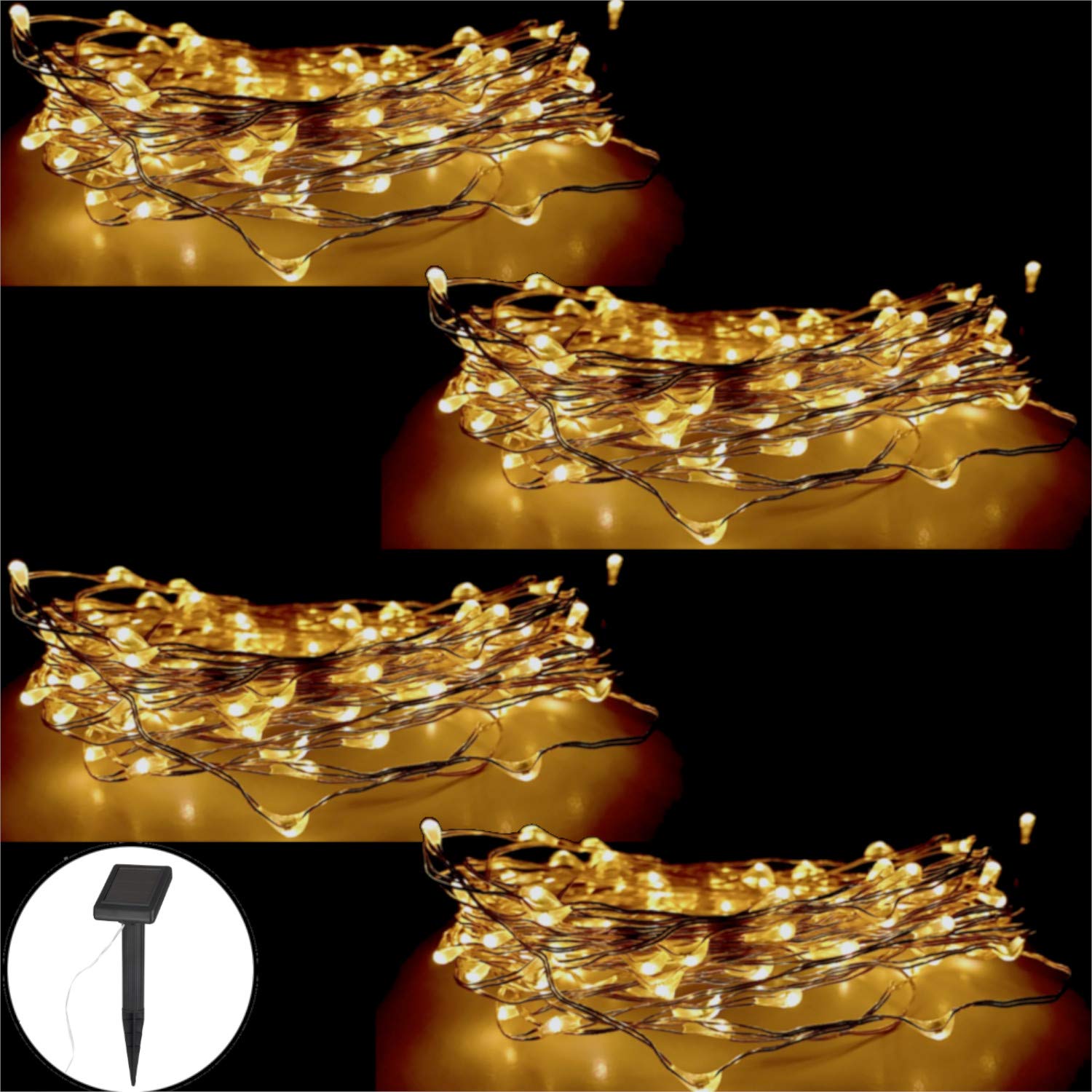 Solar Powered String Lights, 100 LED Copper Wire Lights, Waterproof Starry String Lights, Indoor/Outdoor Solar Decoration Lights
