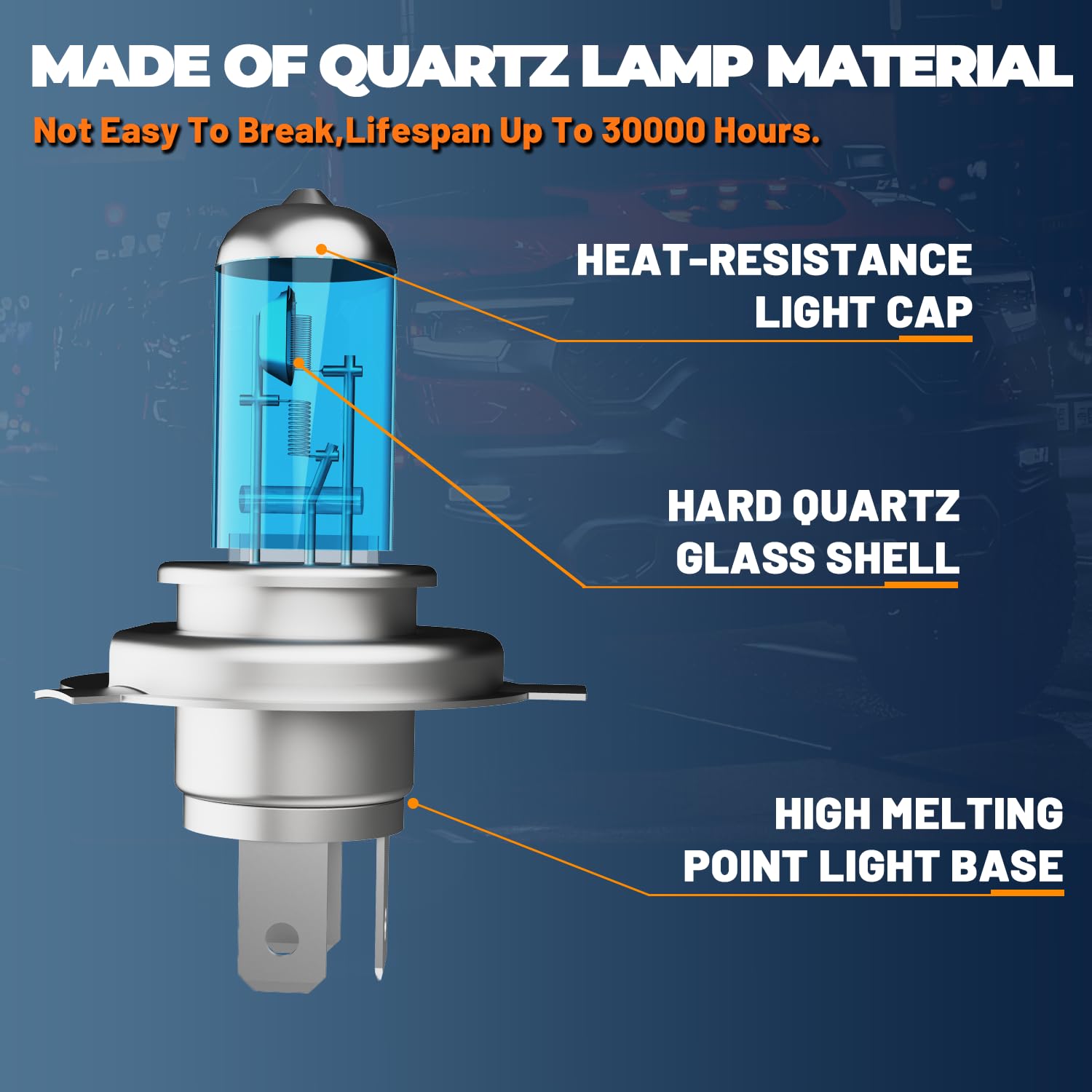 LECCIBUB Halogen Headlight Bulbs Interior Light Kit Fit For Toyota Tacoma 2012-2015, High Low Beam Light Bulb Combo + Interior B