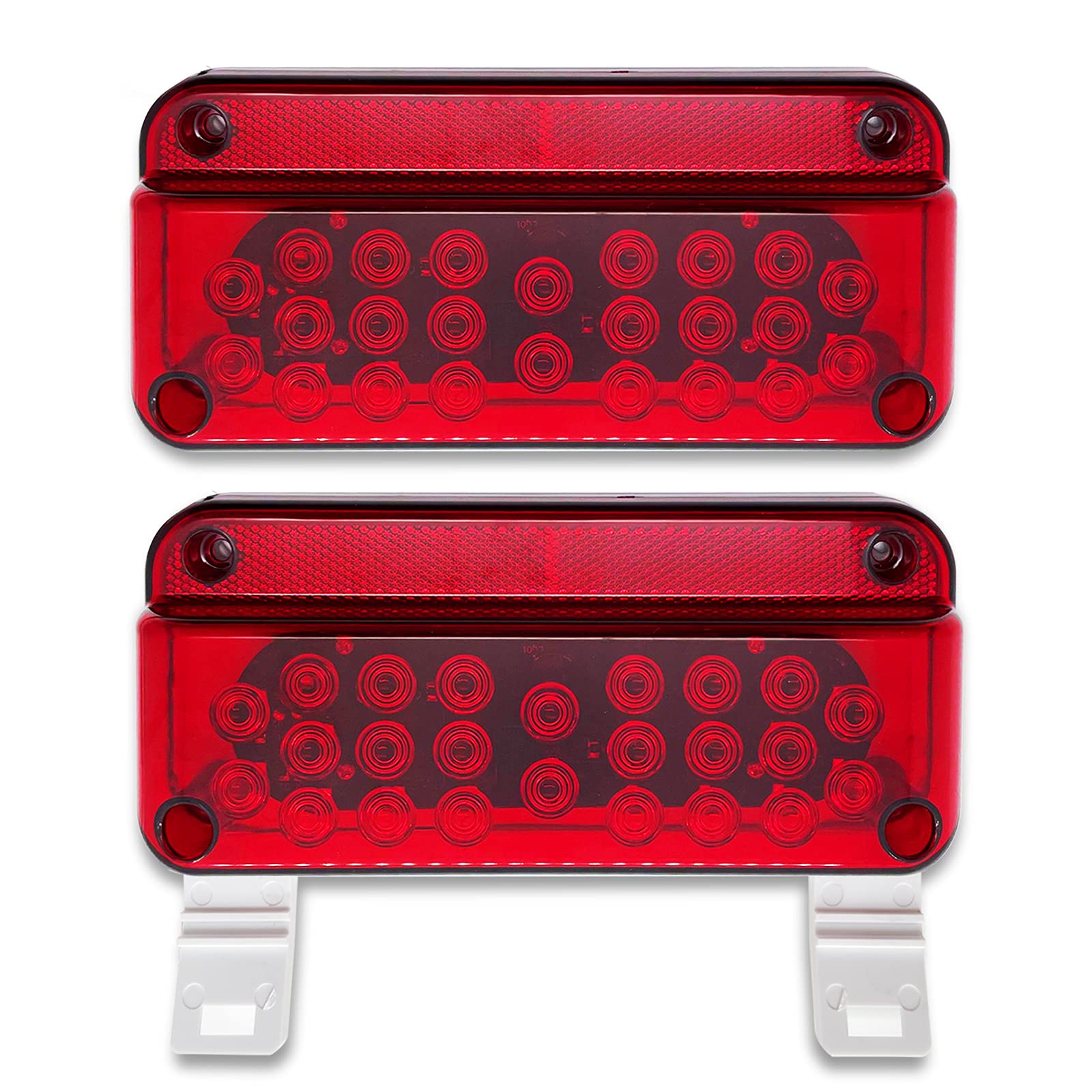 Vinauo Led Trailer Lights - Rv Brake & Tail Lights With Red Reflex, Stop, Turn Signals