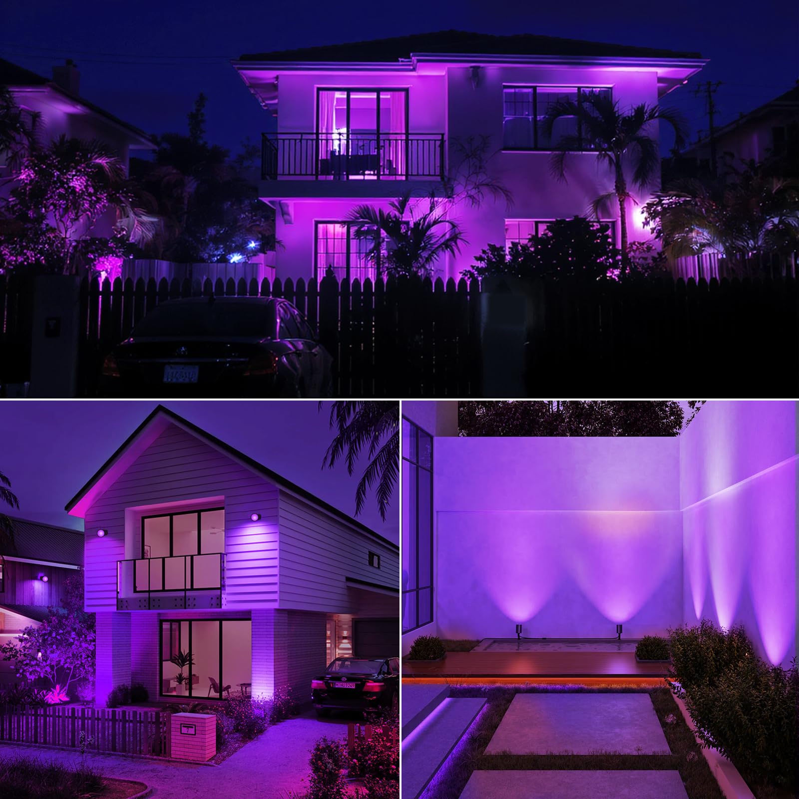 Dorillo MR16 Purple LED Light Bulbs 6 Pack, 6W (50W Equivalent), GU5.3 Bi-Pin 12V, Non-Dimmable, Ideal for Halloween Decor