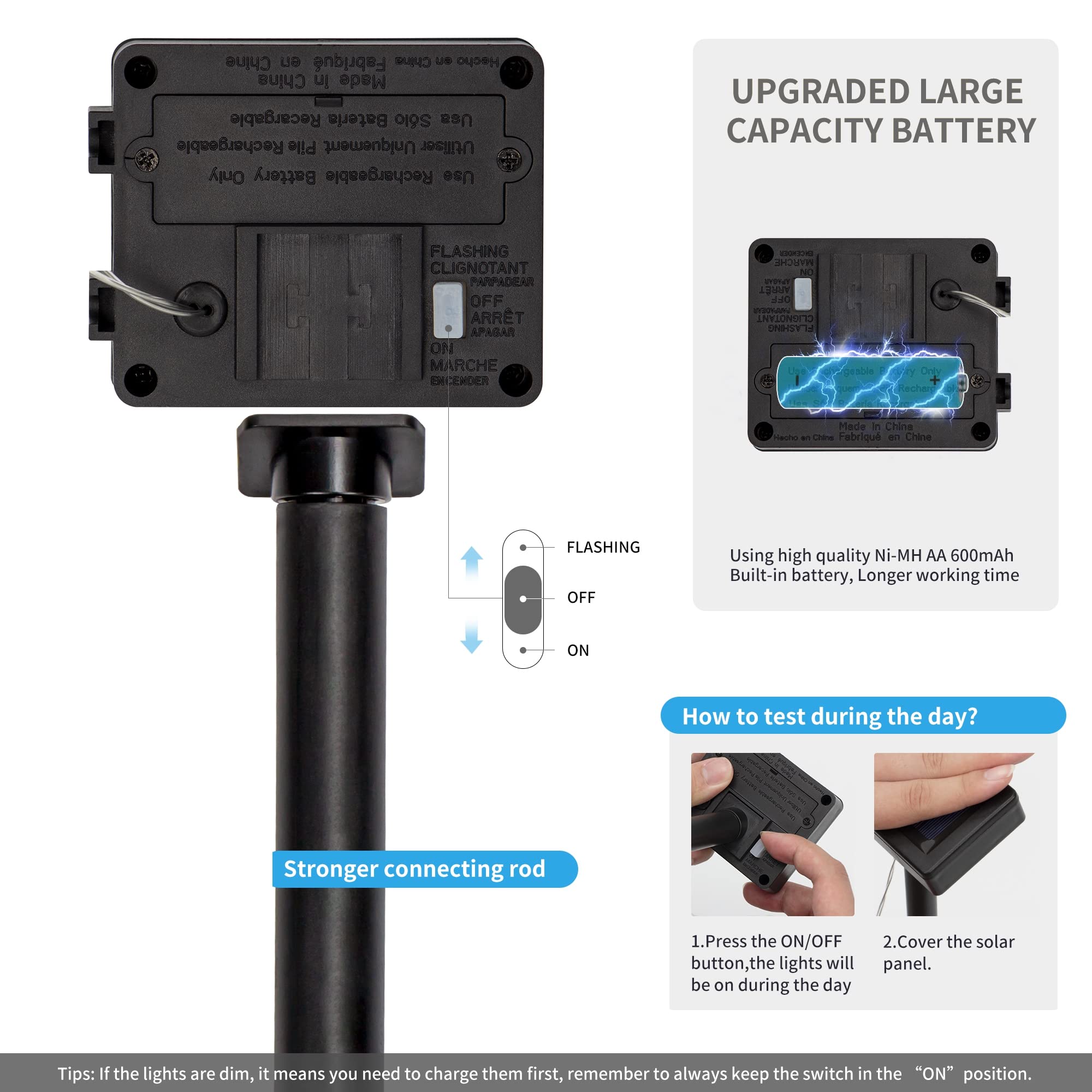 Dynaming 2 Pack Solar Spiral Christmas Trees With Lights, 19'' Outdoor Light Up Christmas Pathway Markers With Colorful Lights,