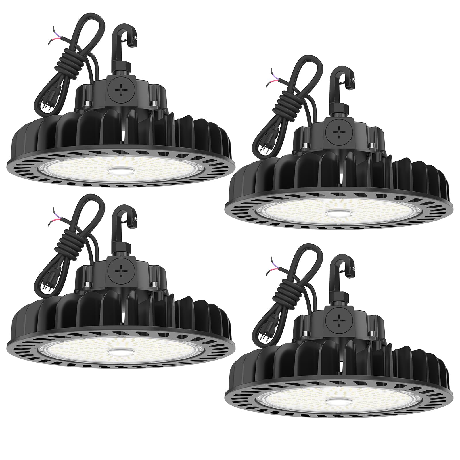HYPERLITE LED High Bay Lights 150W 21,750lm 5000K 1-10V Dimmable UFO Led High Bay Light UL Listed 5' Cable High Bay Led Lights A